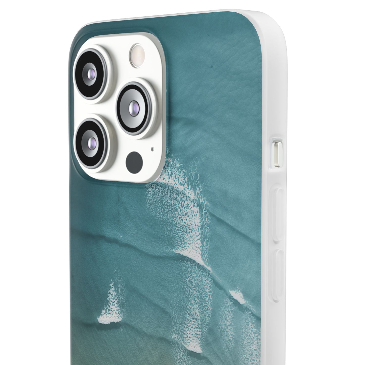 Ocean Waves Inspirational Phone Case, Beach Flexi Case, Life Quote Accessory, Coastal Decor, Gift