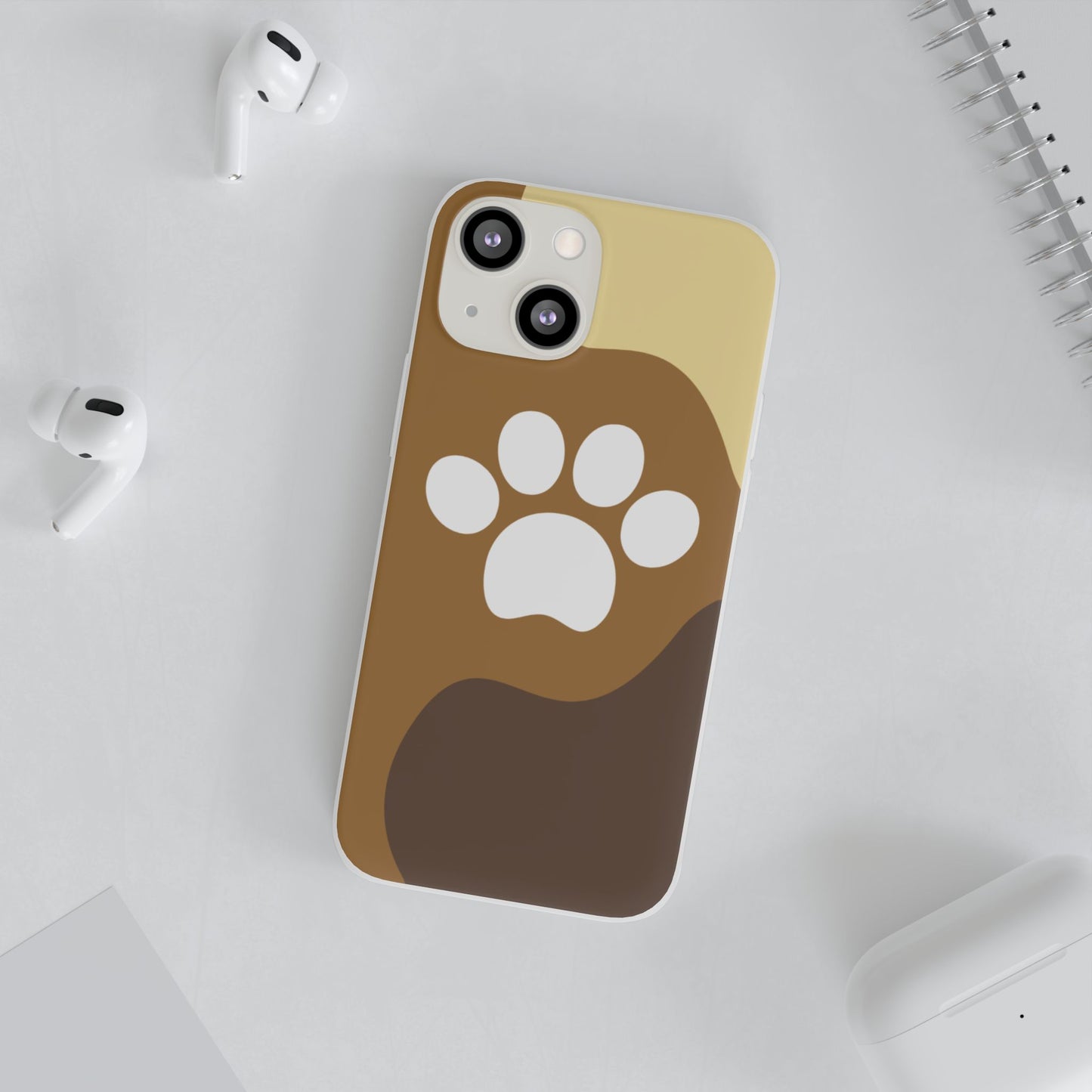 Pet Lover's Flexi Case, Cute Dog Paw Phone Cover, Animal Lover Gift, Dog Mom Accessory, Unique Pet Design Case