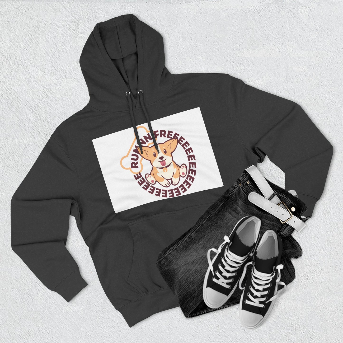 Cute Corgi Hoodie with Fun Text, Cozy Sweatshirt for Dog Lovers, Perfect Gift for Birthdays and Holidays, Fleece Sweatshirt