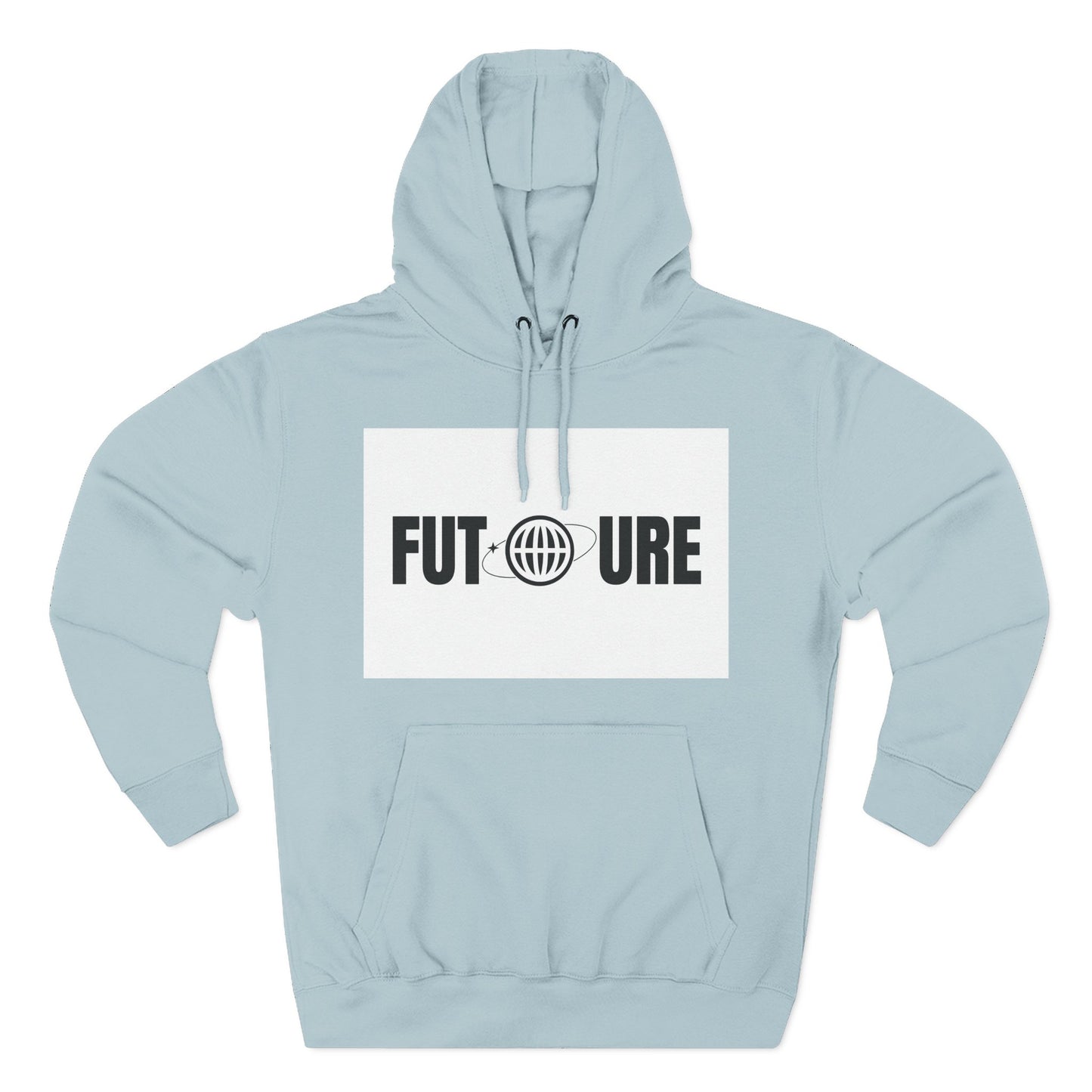 Futuristic Three-Panel Fleece Hoodie, Cozy Fashion, Streetwear Style, Gift for Trendsetters, Everyday Comfort