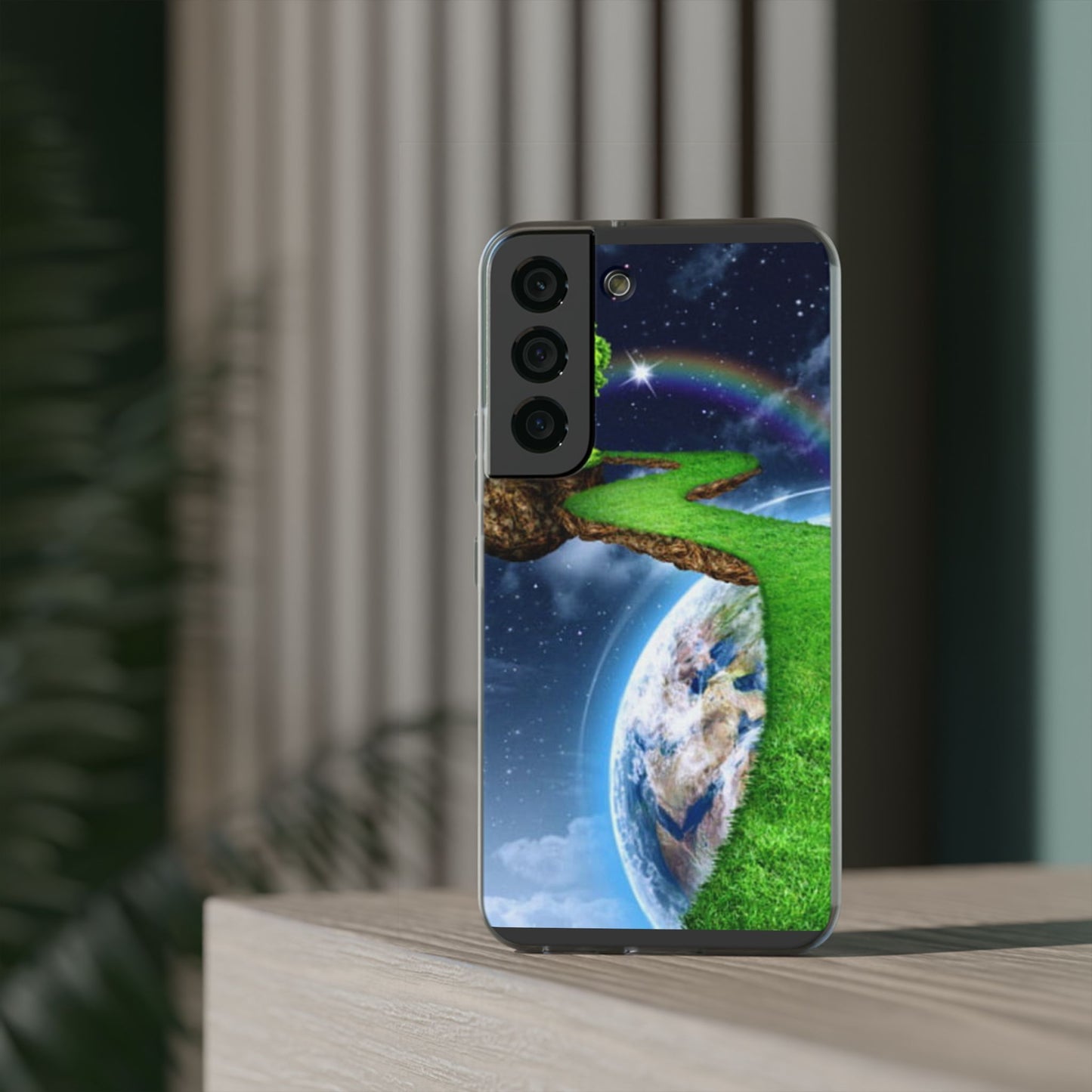 Dreamy Landscape Phone Case, Eco-Friendly Cell Phone Cover, Nature Inspired Gift, Aesthetic Mobile Case, Vibrant Rainbow Design