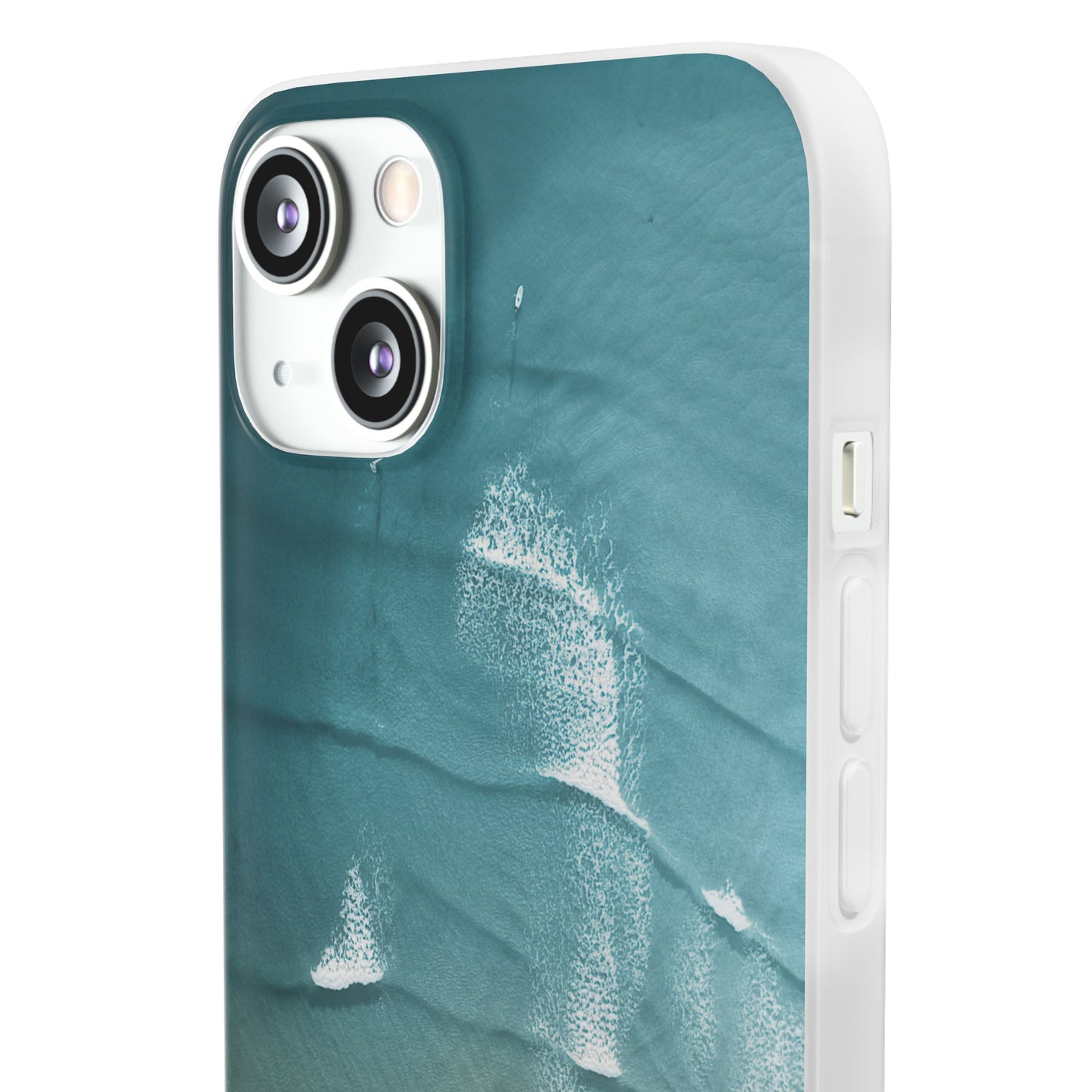 Ocean Waves Inspirational Phone Case, Beach Flexi Case, Life Quote Accessory, Coastal Decor, Gift