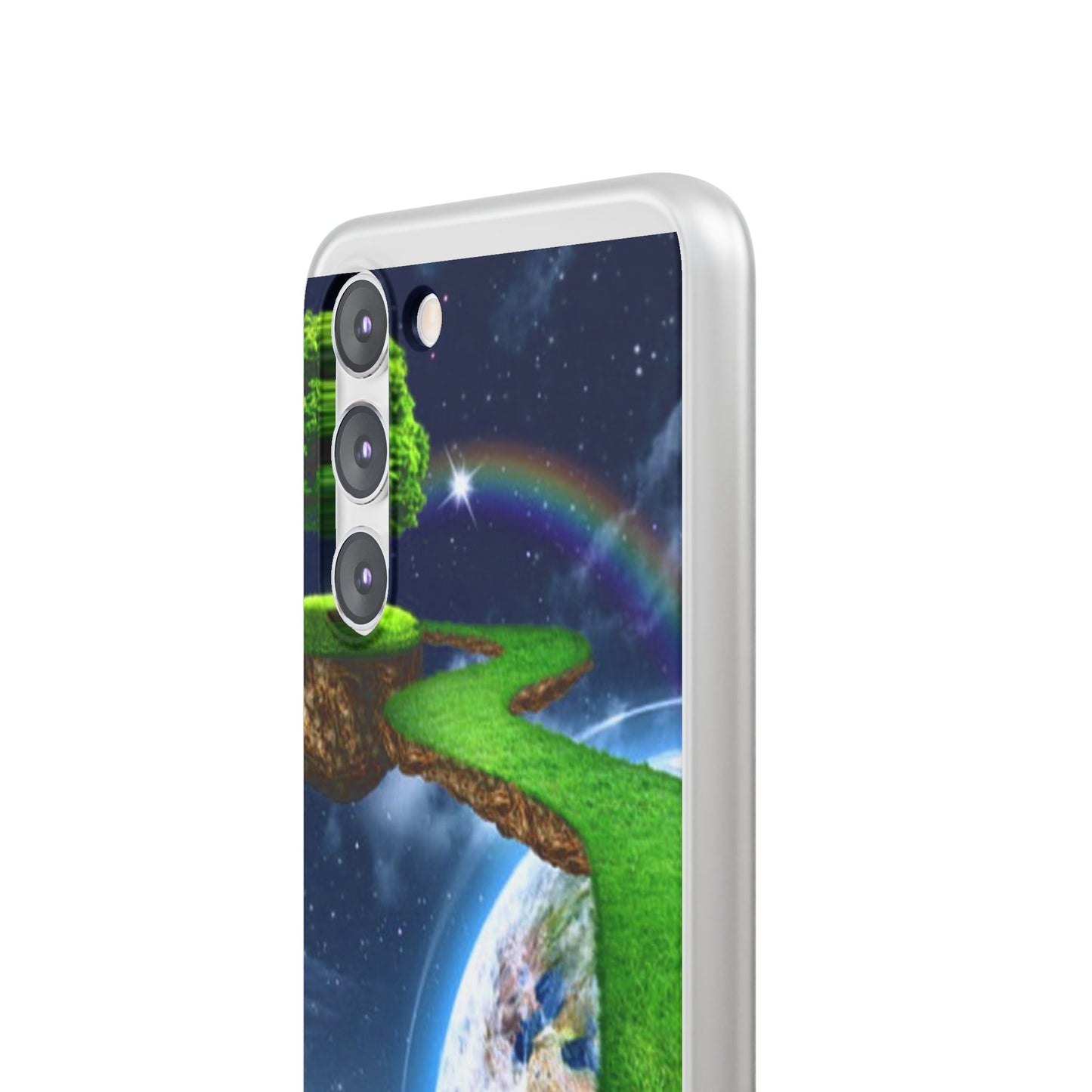 Dreamy Landscape Phone Case, Eco-Friendly Cell Phone Cover, Nature Inspired Gift, Aesthetic Mobile Case, Vibrant Rainbow Design