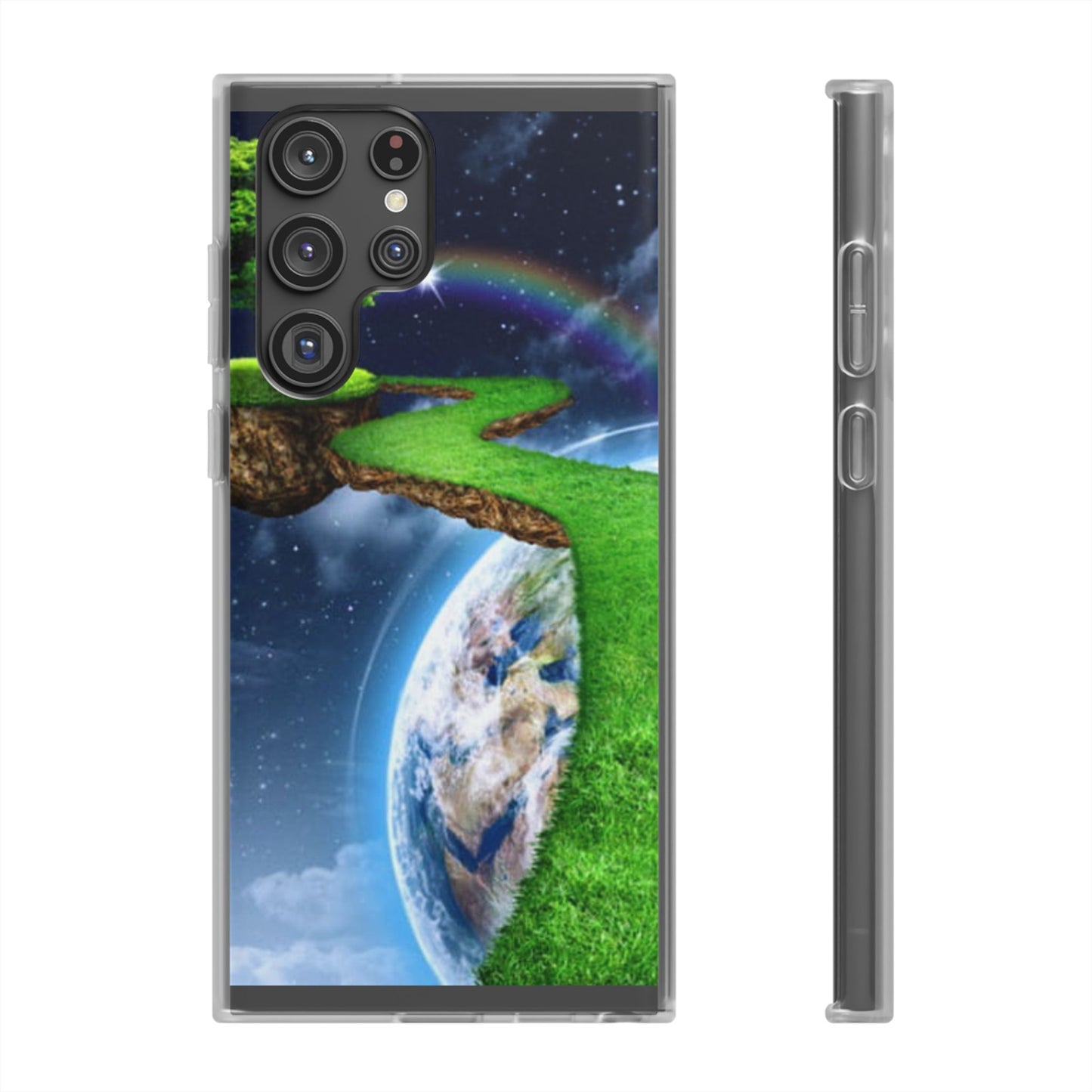 Dreamy Landscape Phone Case, Eco-Friendly Cell Phone Cover, Nature Inspired Gift, Aesthetic Mobile Case, Vibrant Rainbow Design