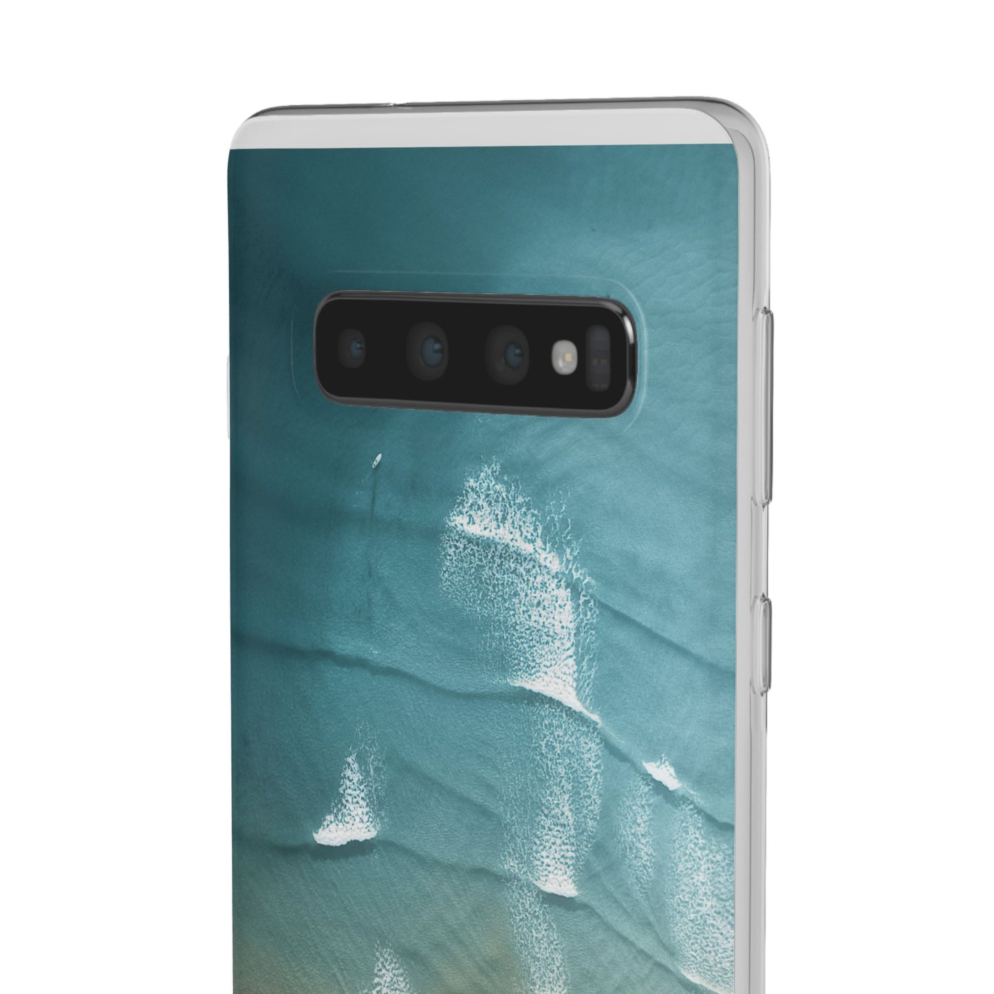 Ocean Waves Inspirational Phone Case, Beach Flexi Case, Life Quote Accessory, Coastal Decor, Gift