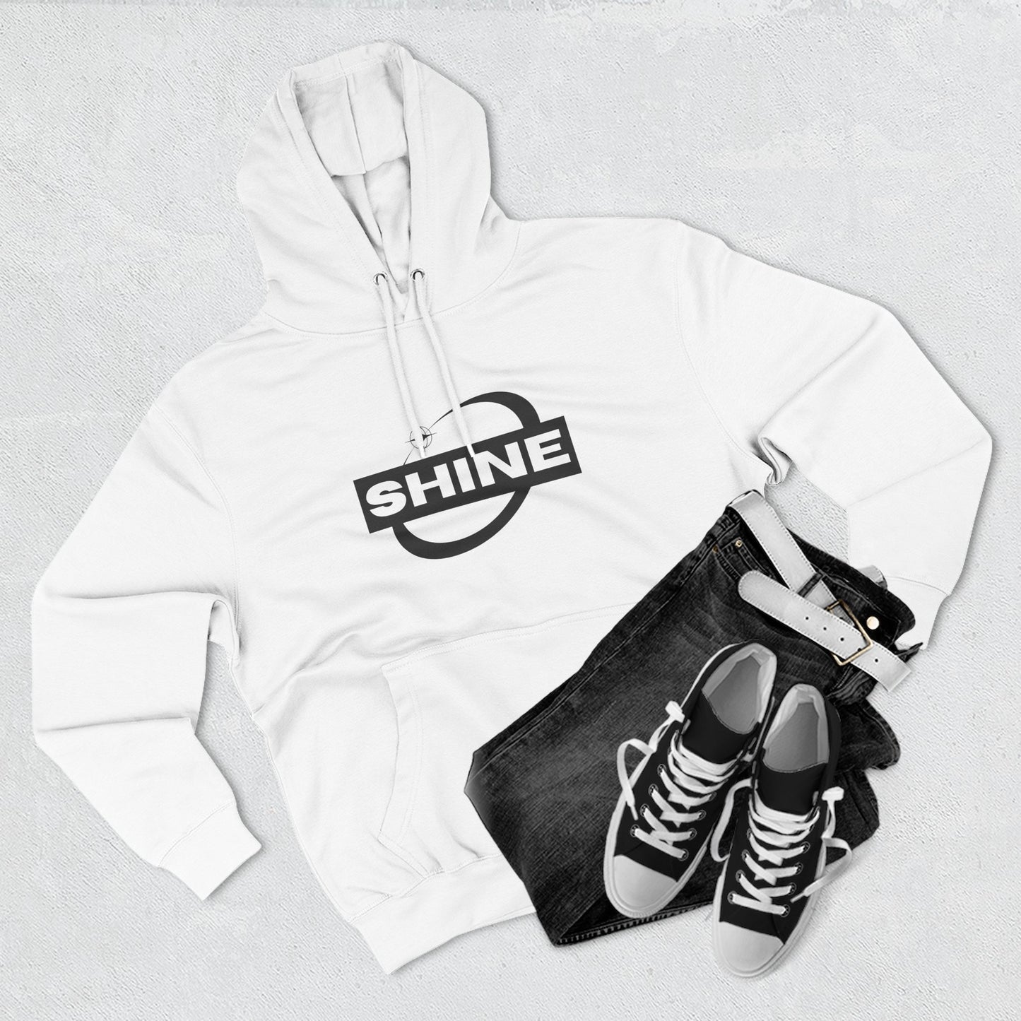 Shine & Aspire Fleece Hoodie - Cozy Sweatshirt for Inspiration, Perfect for Gifts, Winter Wear, Motivational Apparel, Casual Style