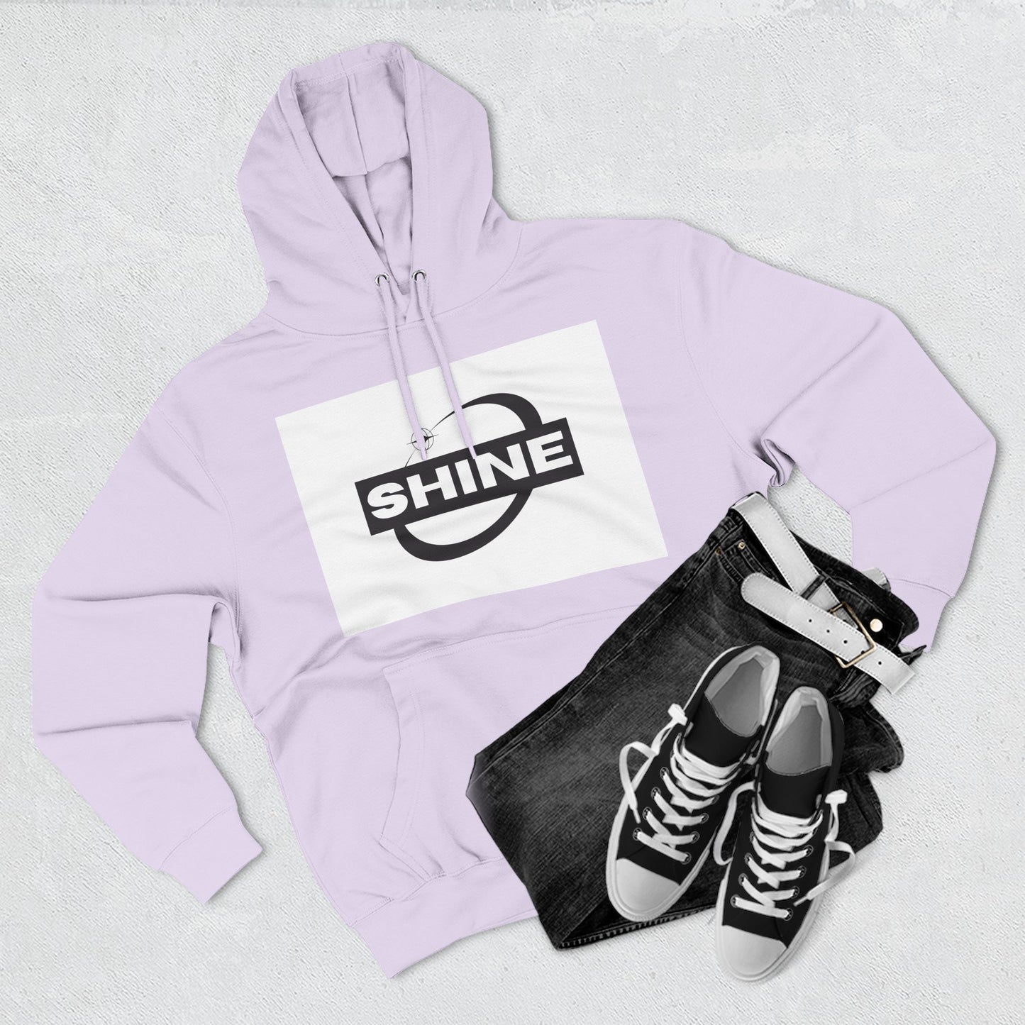 Shine & Aspire Fleece Hoodie - Cozy Sweatshirt for Inspiration, Perfect for Gifts, Winter Wear, Motivational Apparel, Casual Style
