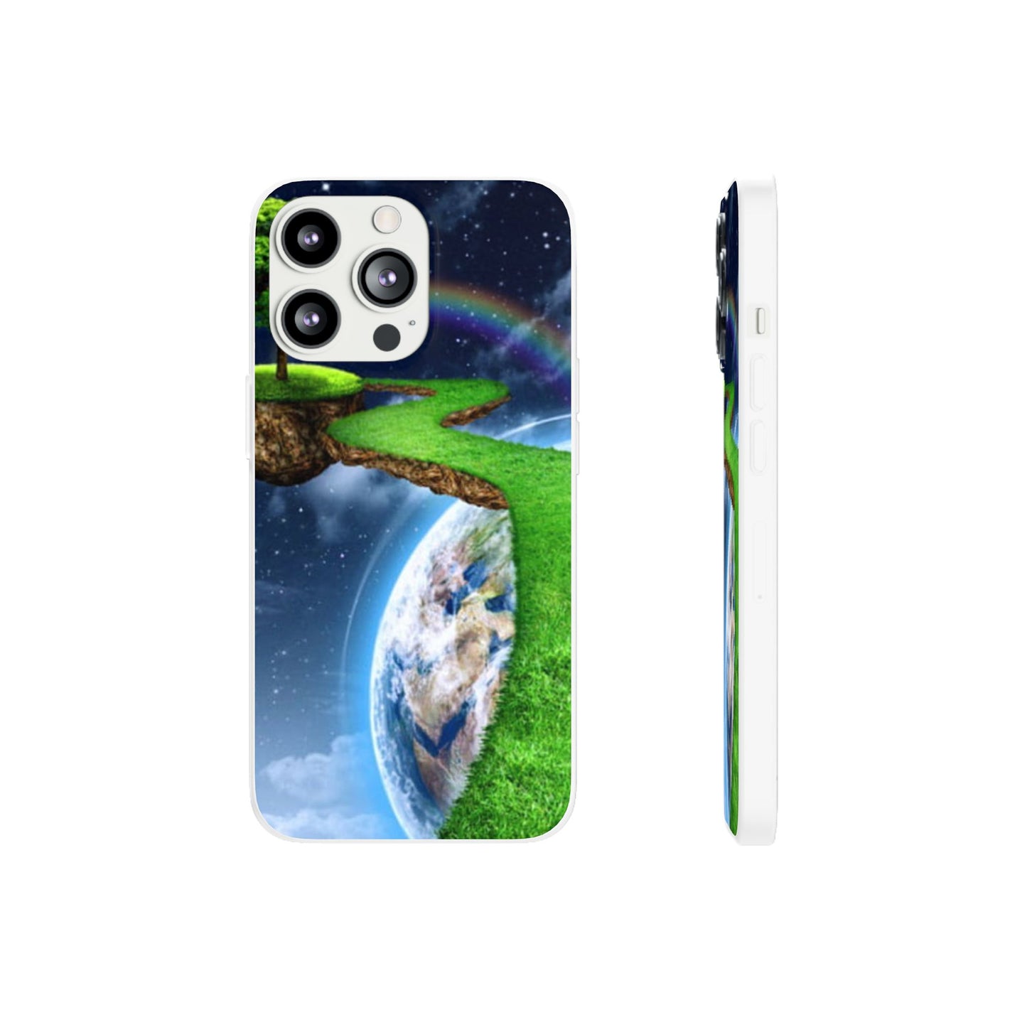 Dreamy Landscape Phone Case, Eco-Friendly Cell Phone Cover, Nature Inspired Gift, Aesthetic Mobile Case, Vibrant Rainbow Design