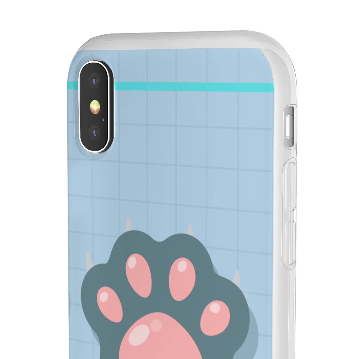 Paw Print Phone Case, Cute Pet Lover Flexi Cases, Dog Cat Accessory, Gift for Animal Lovers, Durable and Stylish Gadget Cover