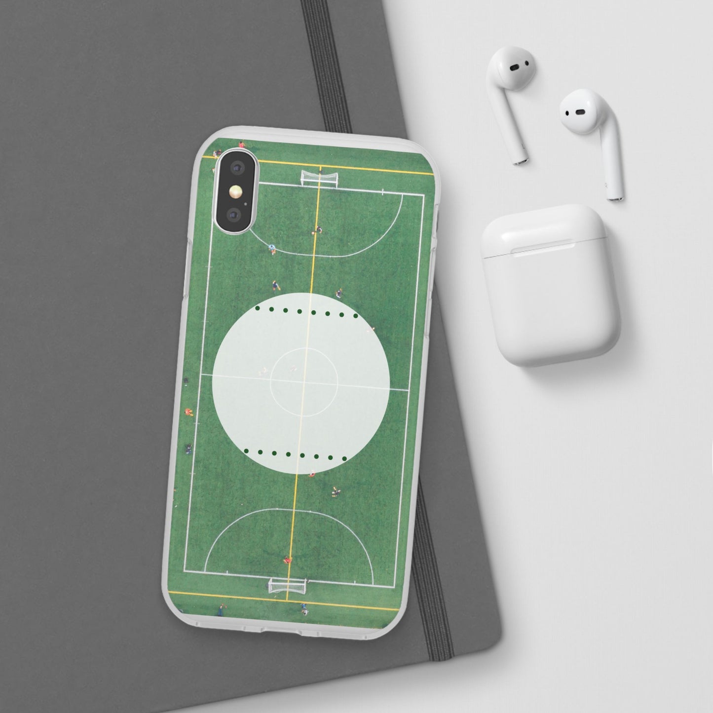 Soccer Field Phone Cases, Sporty Flexi Cases for Sports Lovers, Gift for Athletes, Unique Phone Cover, Perfect for Game Day