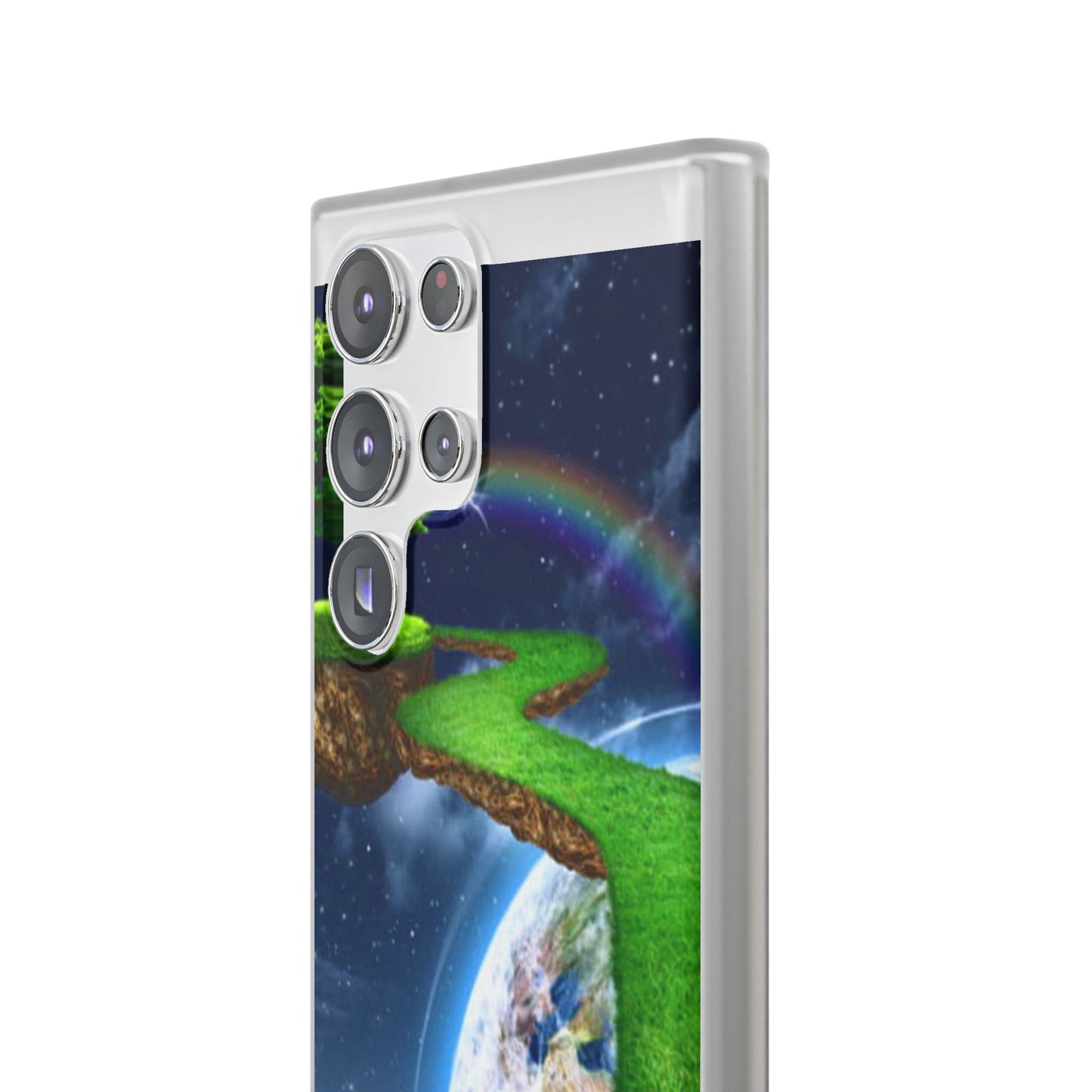 Dreamy Landscape Phone Case, Eco-Friendly Cell Phone Cover, Nature Inspired Gift, Aesthetic Mobile Case, Vibrant Rainbow Design