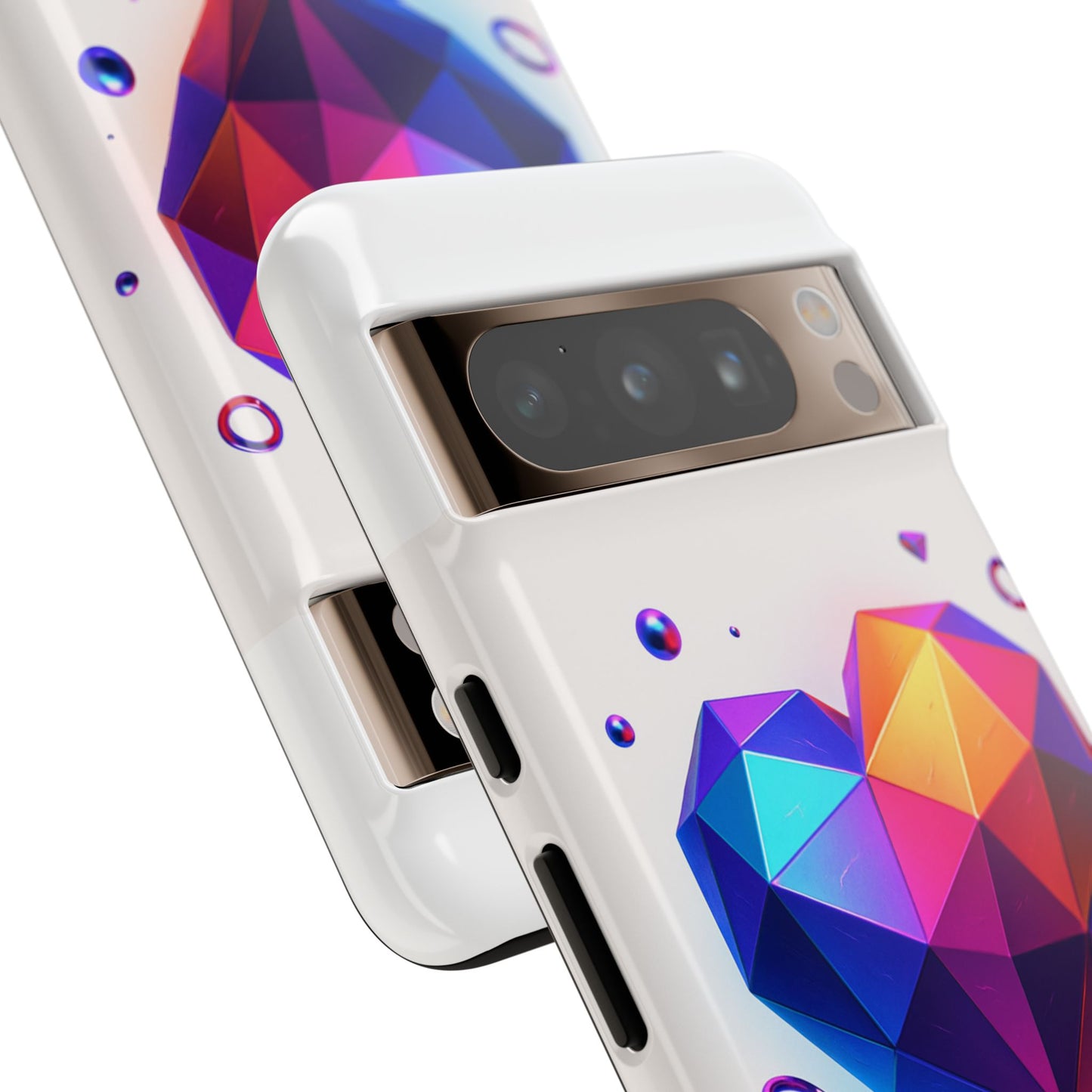 Vibrant Heart Phone Case, Tough Cases, Colorful Phone Cover, Unique Protector, Gift for Her, Cute Accessory