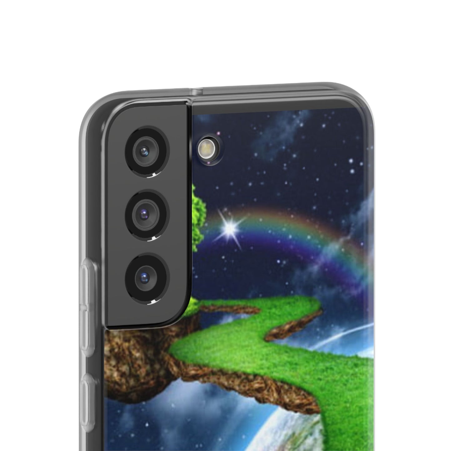 Dreamy Landscape Phone Case, Eco-Friendly Cell Phone Cover, Nature Inspired Gift, Aesthetic Mobile Case, Vibrant Rainbow Design