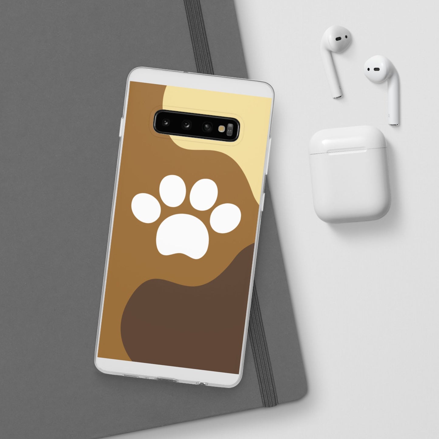 Pet Lover's Flexi Case, Cute Dog Paw Phone Cover, Animal Lover Gift, Dog Mom Accessory, Unique Pet Design Case