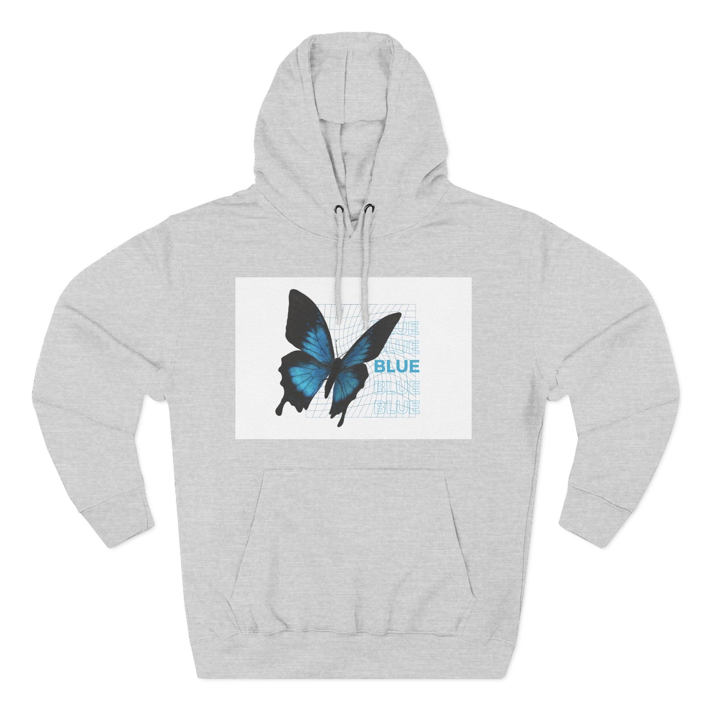 Butterfly Art Hoodie, Soft Fleece Sweatshirt, Gift for Nature Lovers, Stylish Casual Wear, Cozy Trendy Winter Apparel