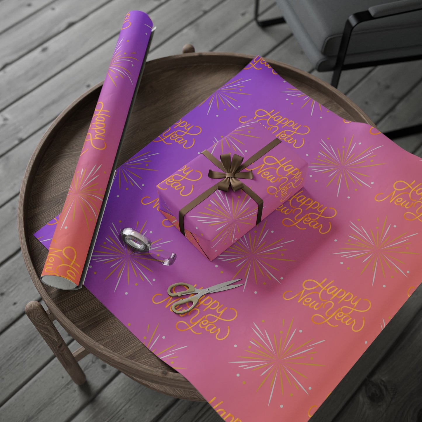 New Year Vibrant Gift Wrap Paper | Colorful Birthday, Holiday, Celebration, Eco-friendly Wrapping, Unique Party Supplies