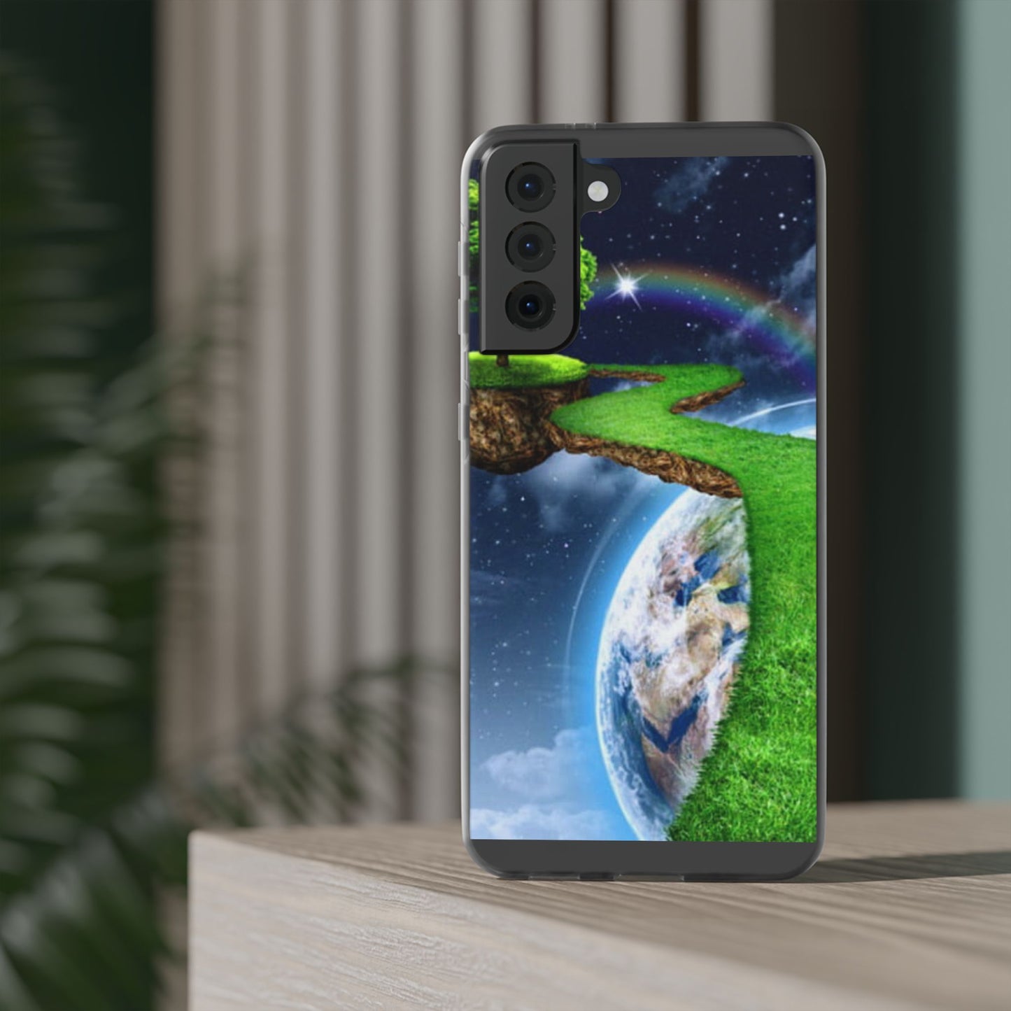 Dreamy Landscape Phone Case, Eco-Friendly Cell Phone Cover, Nature Inspired Gift, Aesthetic Mobile Case, Vibrant Rainbow Design
