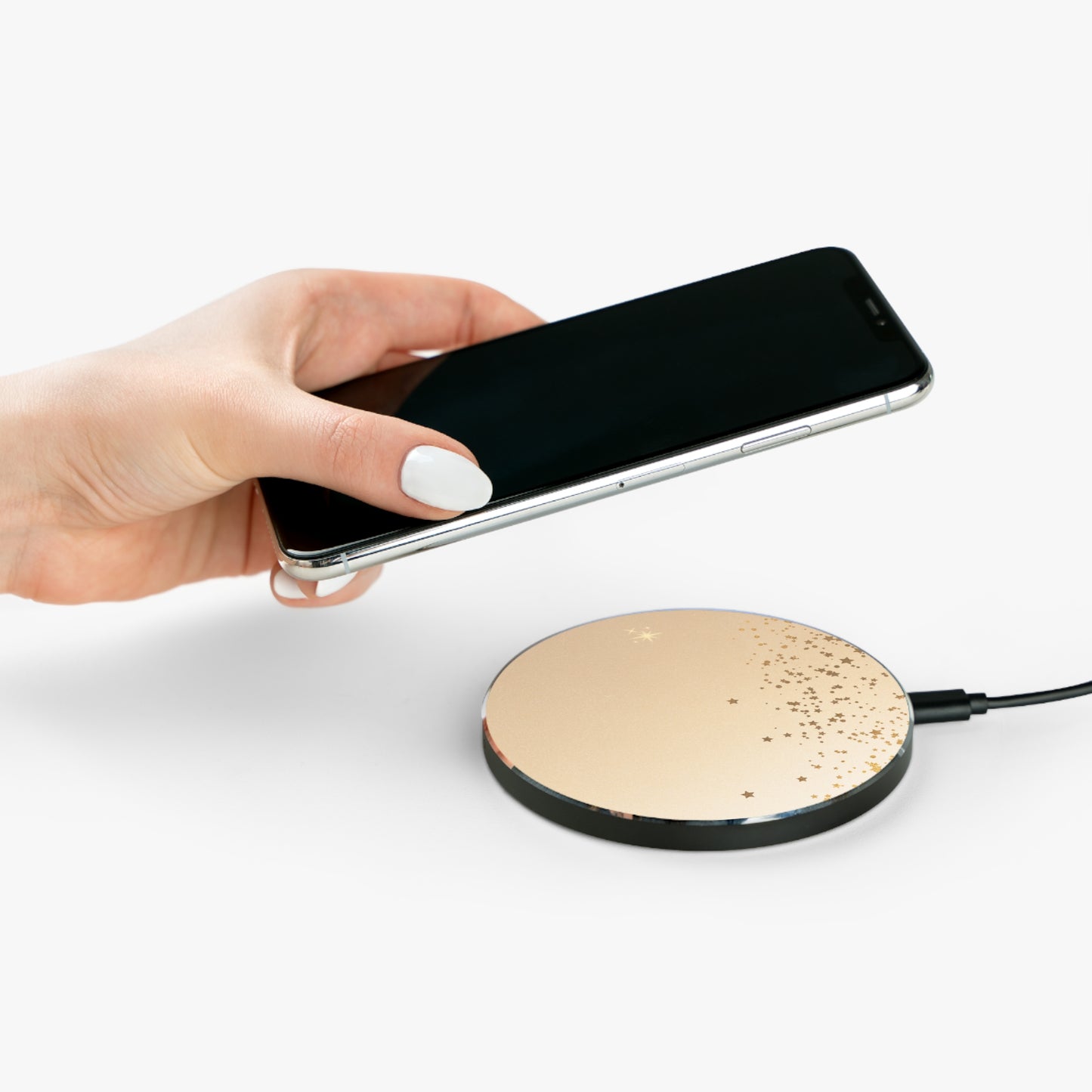 Wireless Charger, Modern Phone Charger, Sleek Charging Pad, Tech Gift for Him/Her, USB Wireless Dock