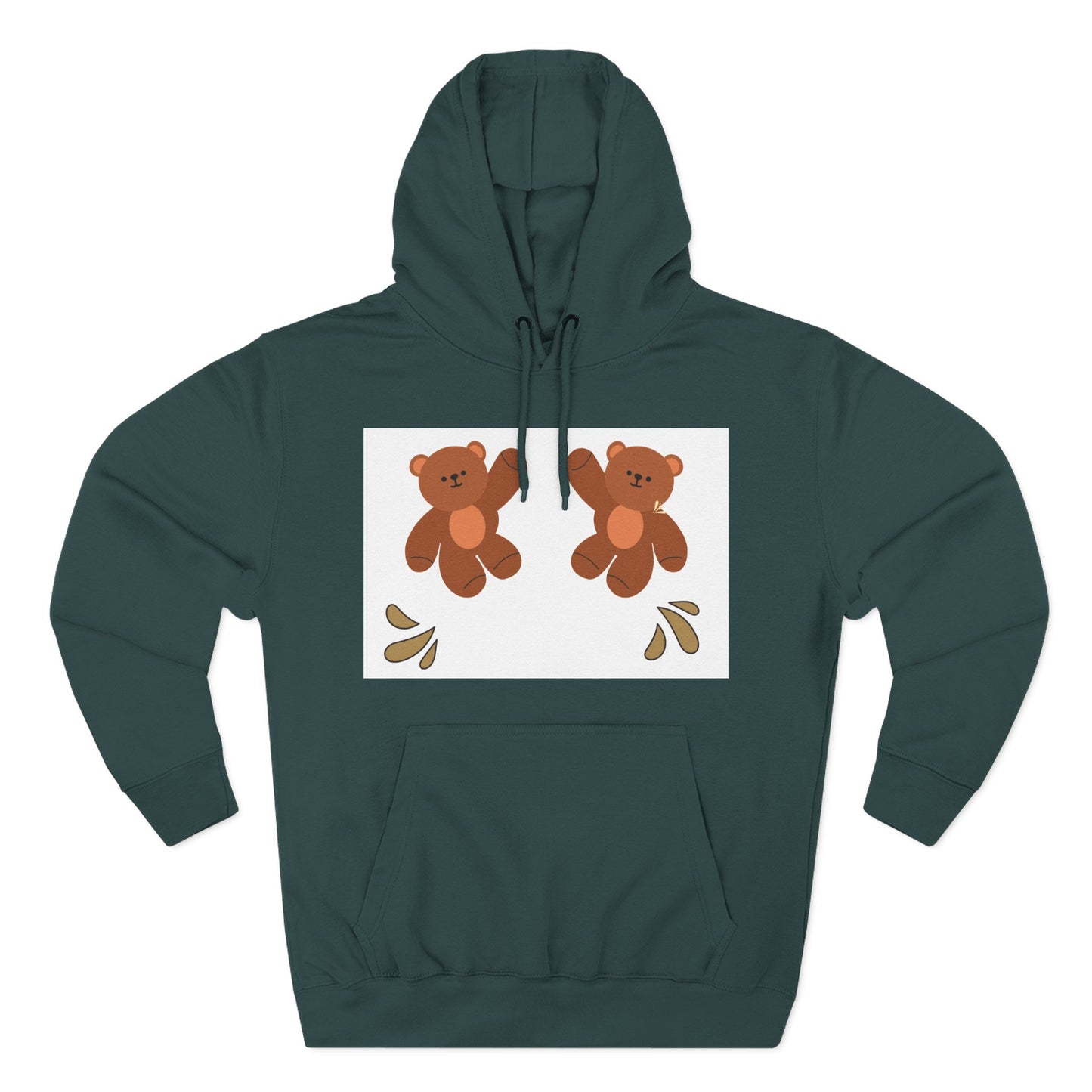 Cute Bear Fleece Hoodie | Cozy Unisex Fashion, Playful Sweatshirt, Perfect Gift, Casual Wear, Everyday Comfort, Holiday Style