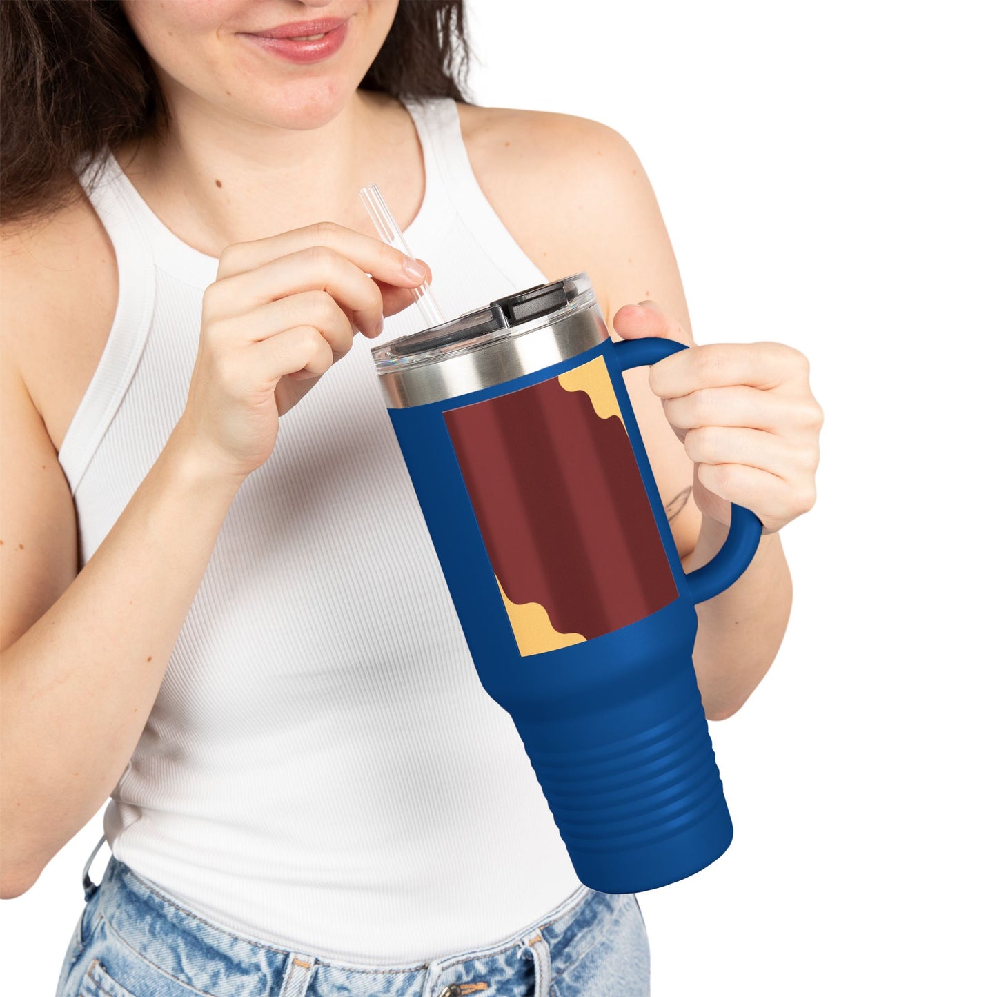Chic Insulated Travel Mug for Coffee Lovers, Reusable Coffee Cup, Perfect for Travel, Work or Home, Eco-friendly Drinkware