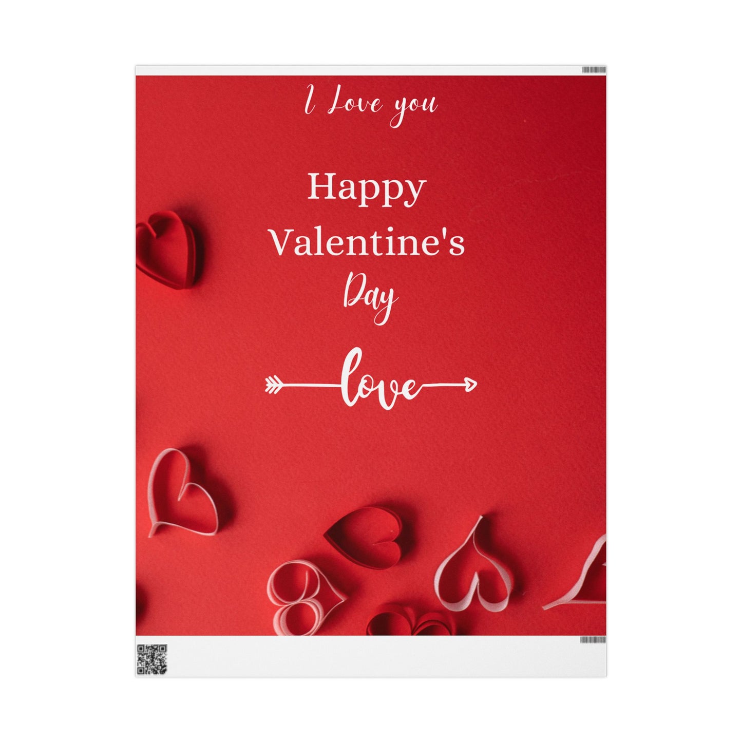 Valentine's Day Wrapping Paper, Romantic Gift Wrap, Heart Pattern Paper, Holiday Gift Wrapping, Seasonal Wraps