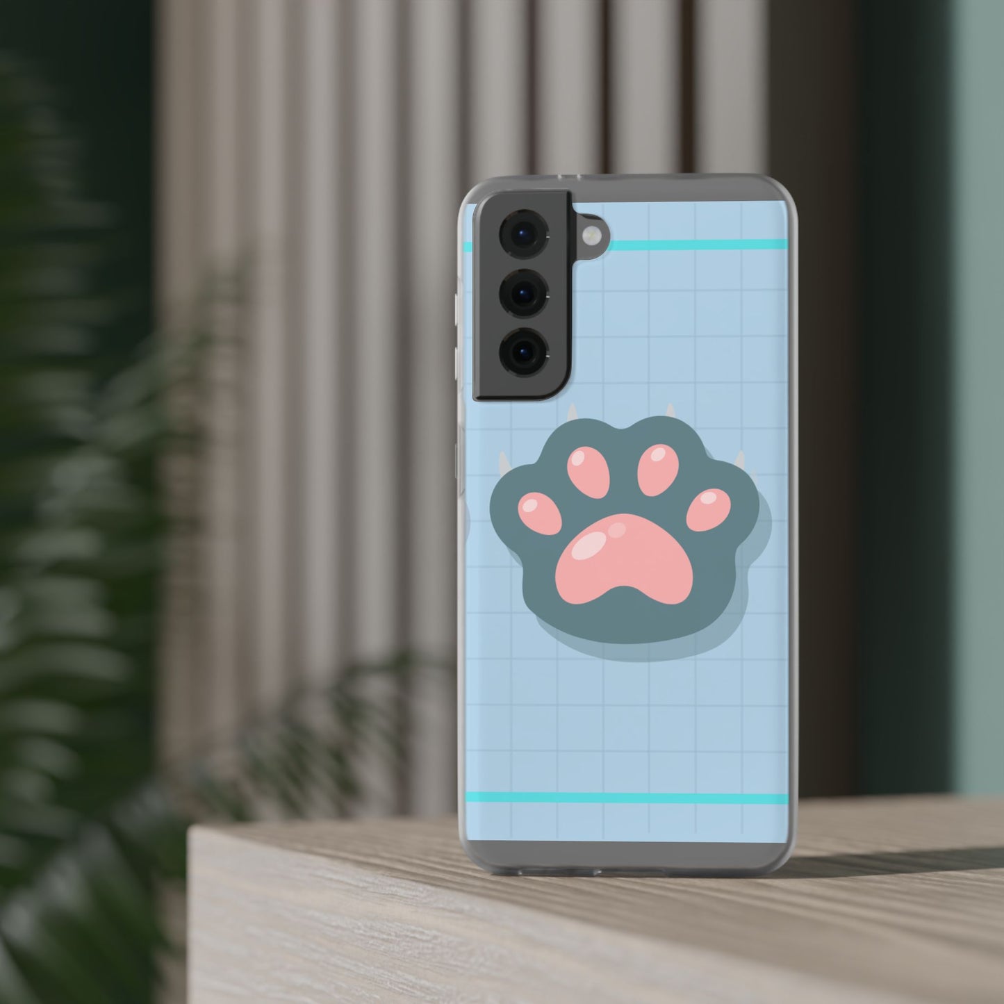 Paw Print Phone Case, Cute Pet Lover Flexi Cases, Dog Cat Accessory, Gift for Animal Lovers, Durable and Stylish Gadget Cover