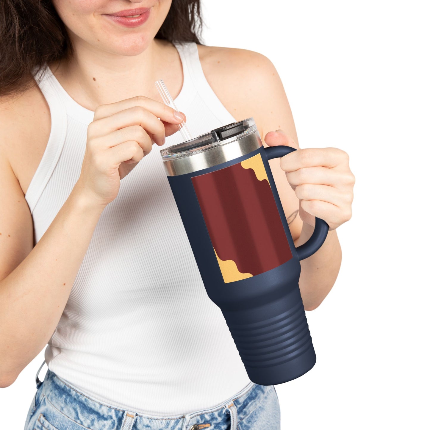 Chic Insulated Travel Mug for Coffee Lovers, Reusable Coffee Cup, Perfect for Travel, Work or Home, Eco-friendly Drinkware