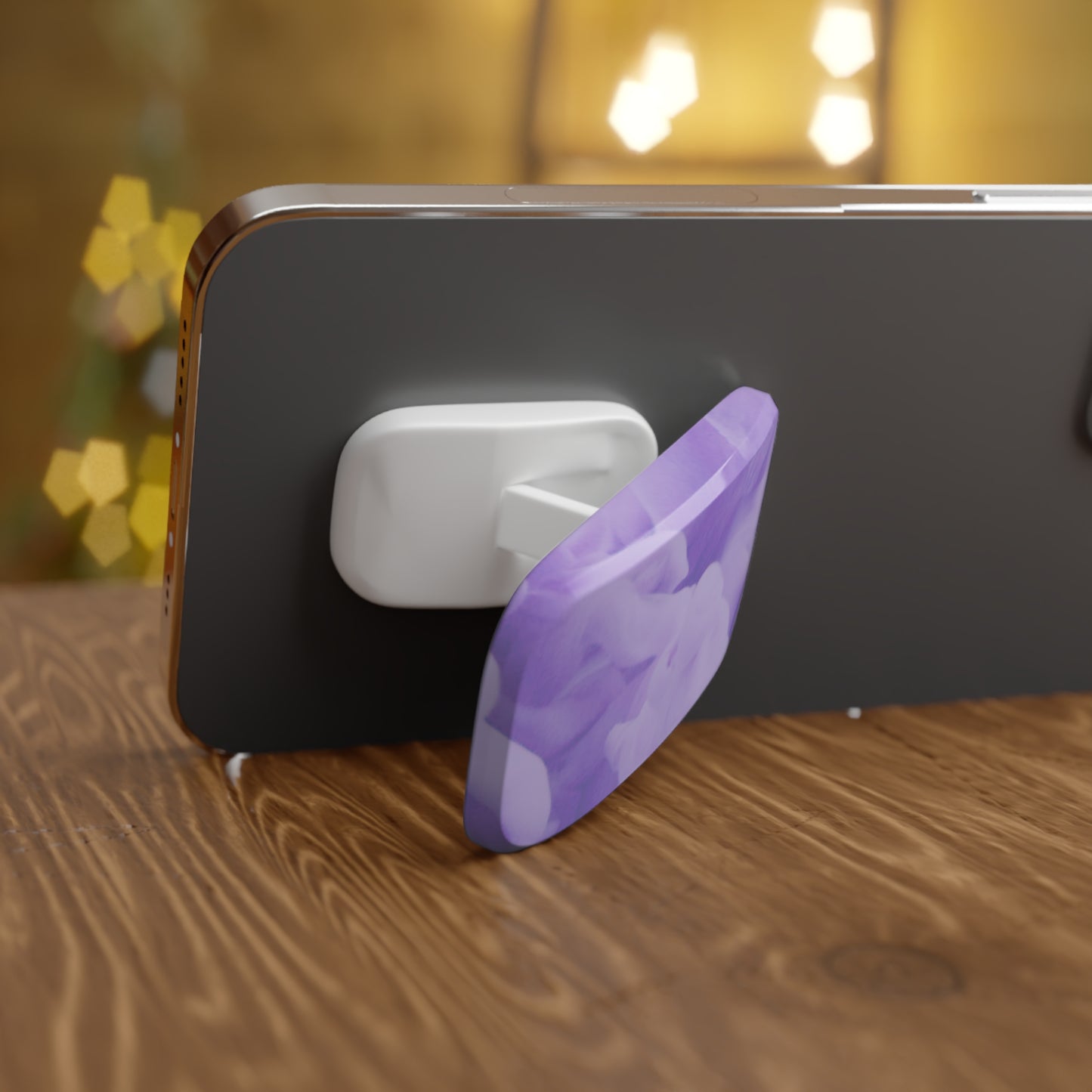 Phone Grip Stand, Floral Click-On Grip, Adjustable Mobile Holder, Phone Accessory, Trendy Gift Idea
