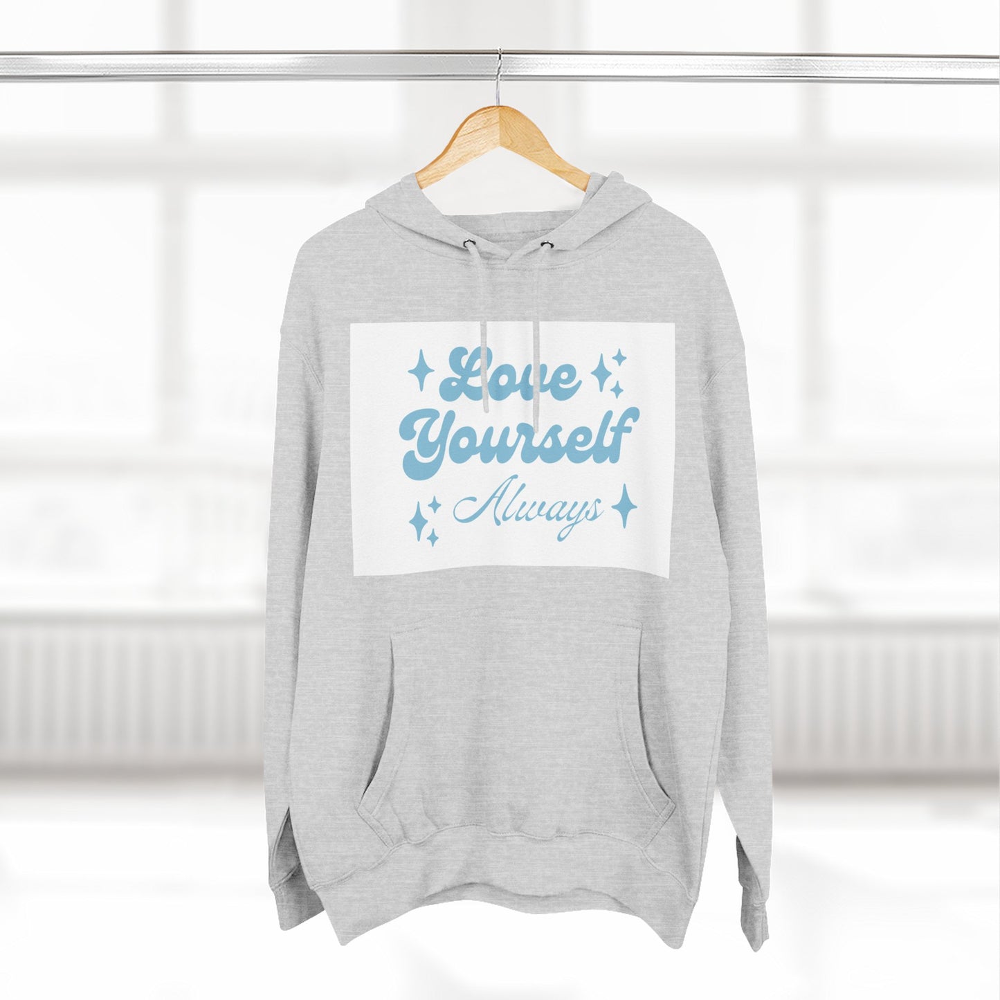 Love Yourself Fleece Hoodie | Cozy Self-Care Sweatshirt | Inspirational Apparel | Motivational Gift | Positive Vibes Hoodie