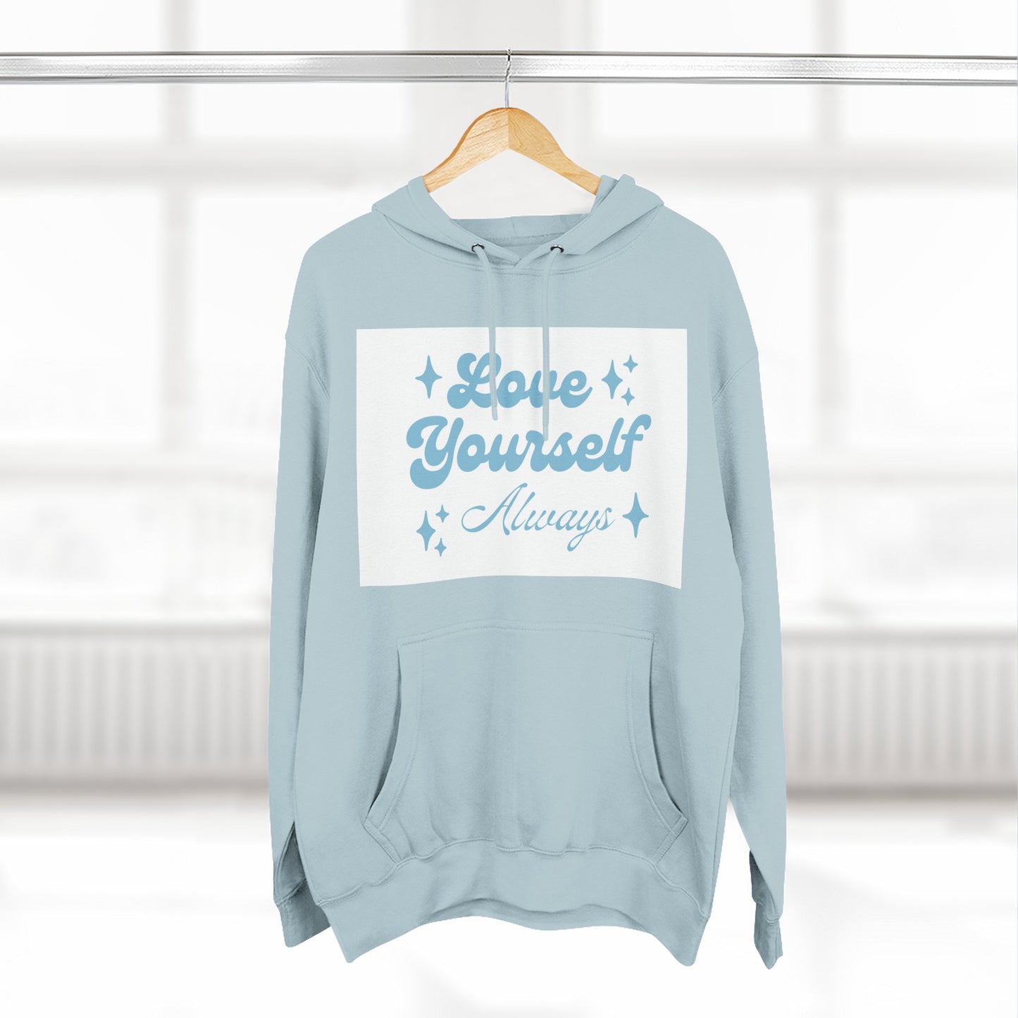 Love Yourself Fleece Hoodie | Cozy Self-Care Sweatshirt | Inspirational Apparel | Motivational Gift | Positive Vibes Hoodie