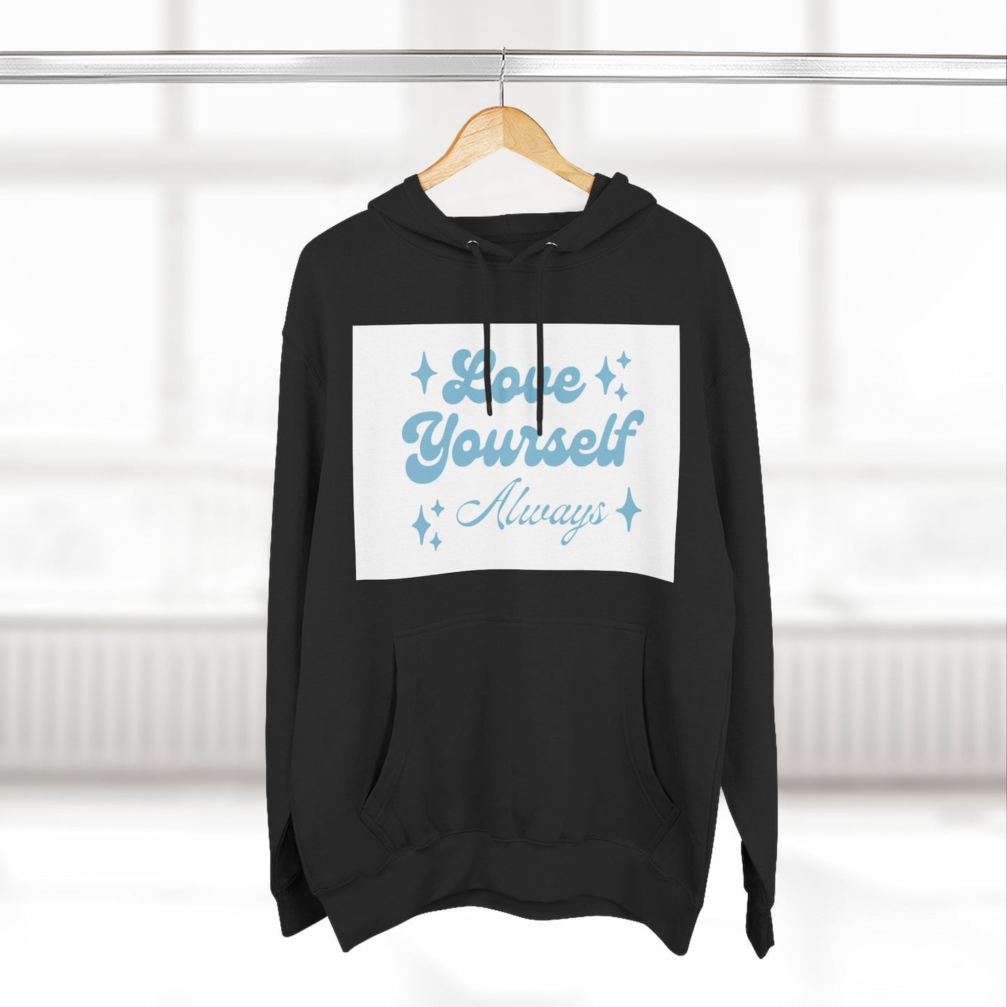 Love Yourself Fleece Hoodie | Cozy Self-Care Sweatshirt | Inspirational Apparel | Motivational Gift | Positive Vibes Hoodie