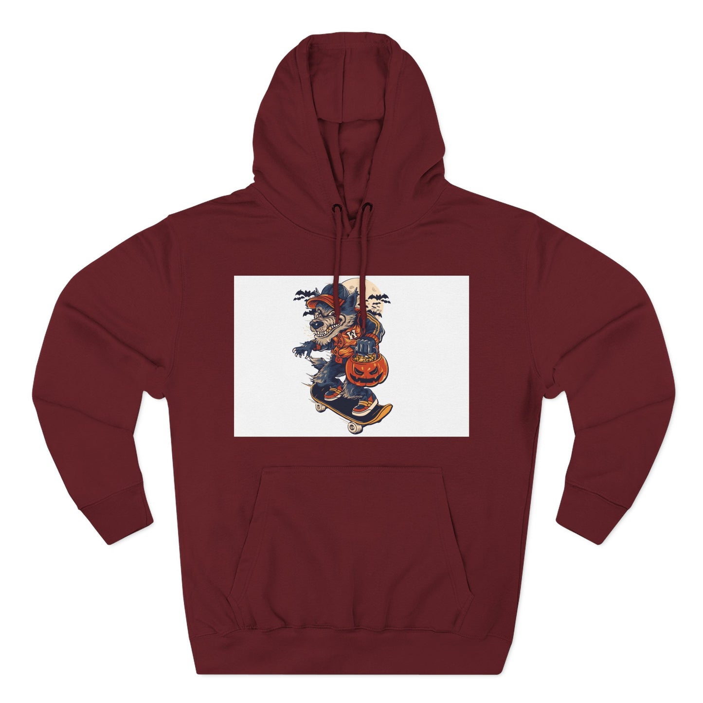 Fleece Hoodie with Halloween Design, Cozy Sweatshirt, Fall Fashion, Gift for Her, Casual Layering