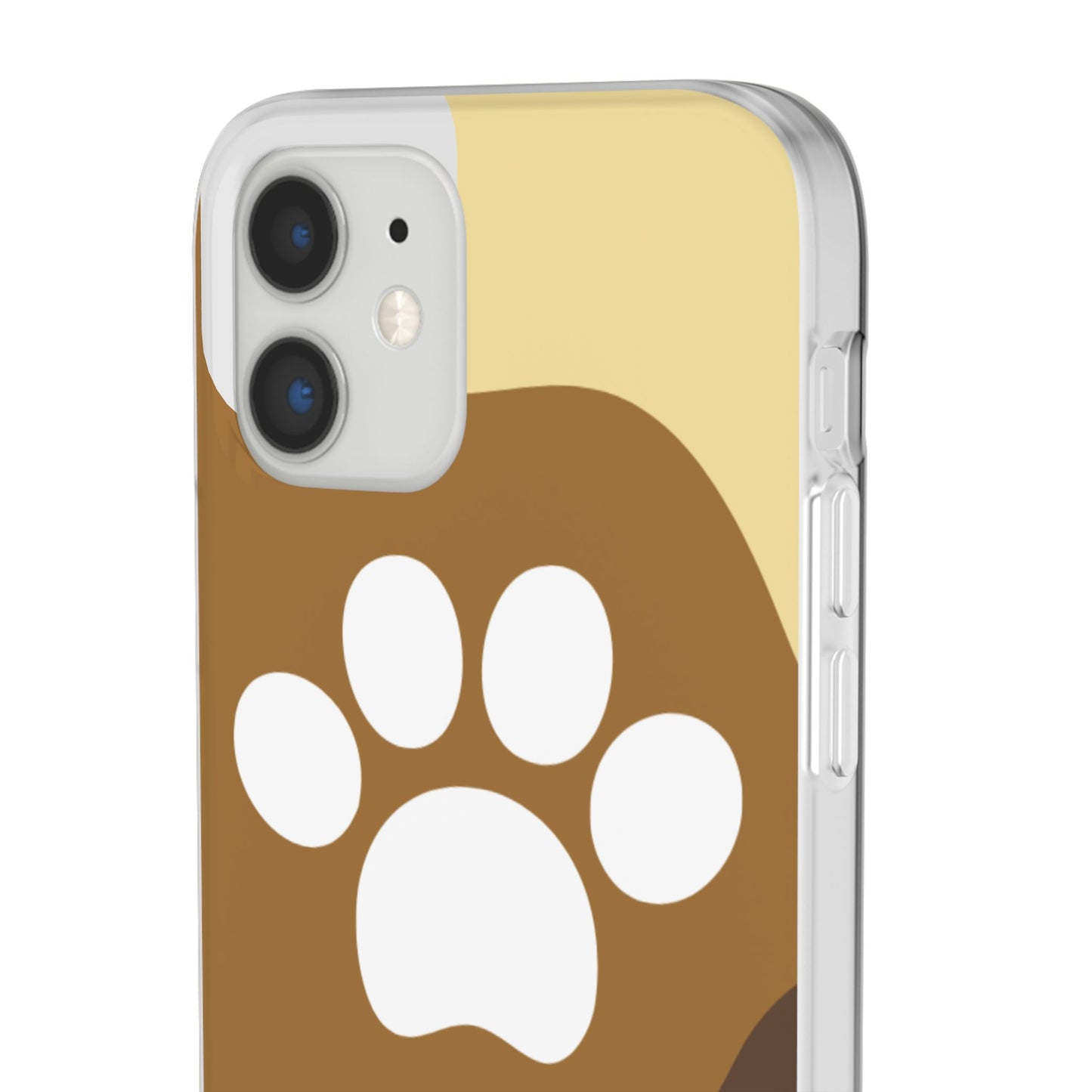 Pet Lover's Flexi Case, Cute Dog Paw Phone Cover, Animal Lover Gift, Dog Mom Accessory, Unique Pet Design Case