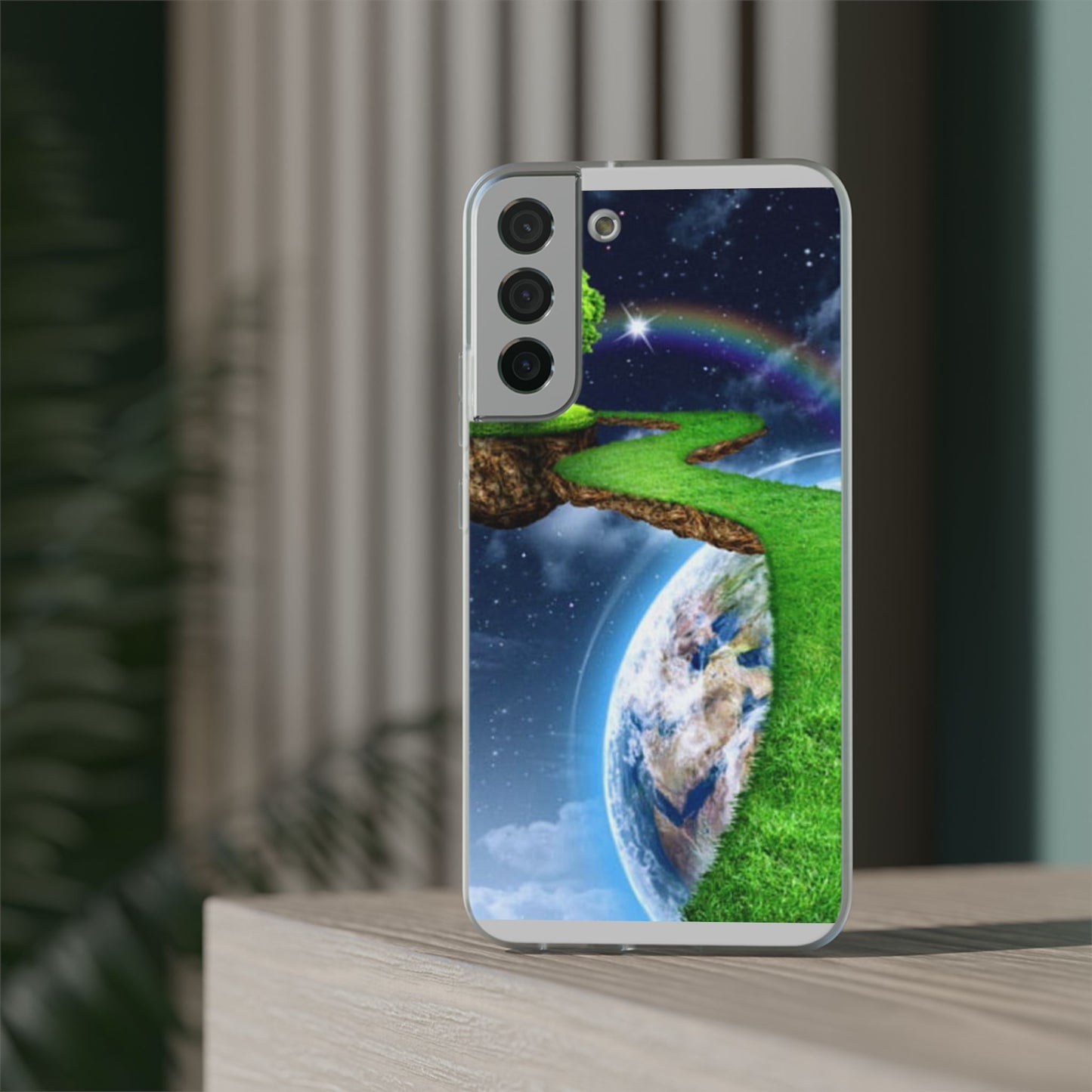 Dreamy Landscape Phone Case, Eco-Friendly Cell Phone Cover, Nature Inspired Gift, Aesthetic Mobile Case, Vibrant Rainbow Design