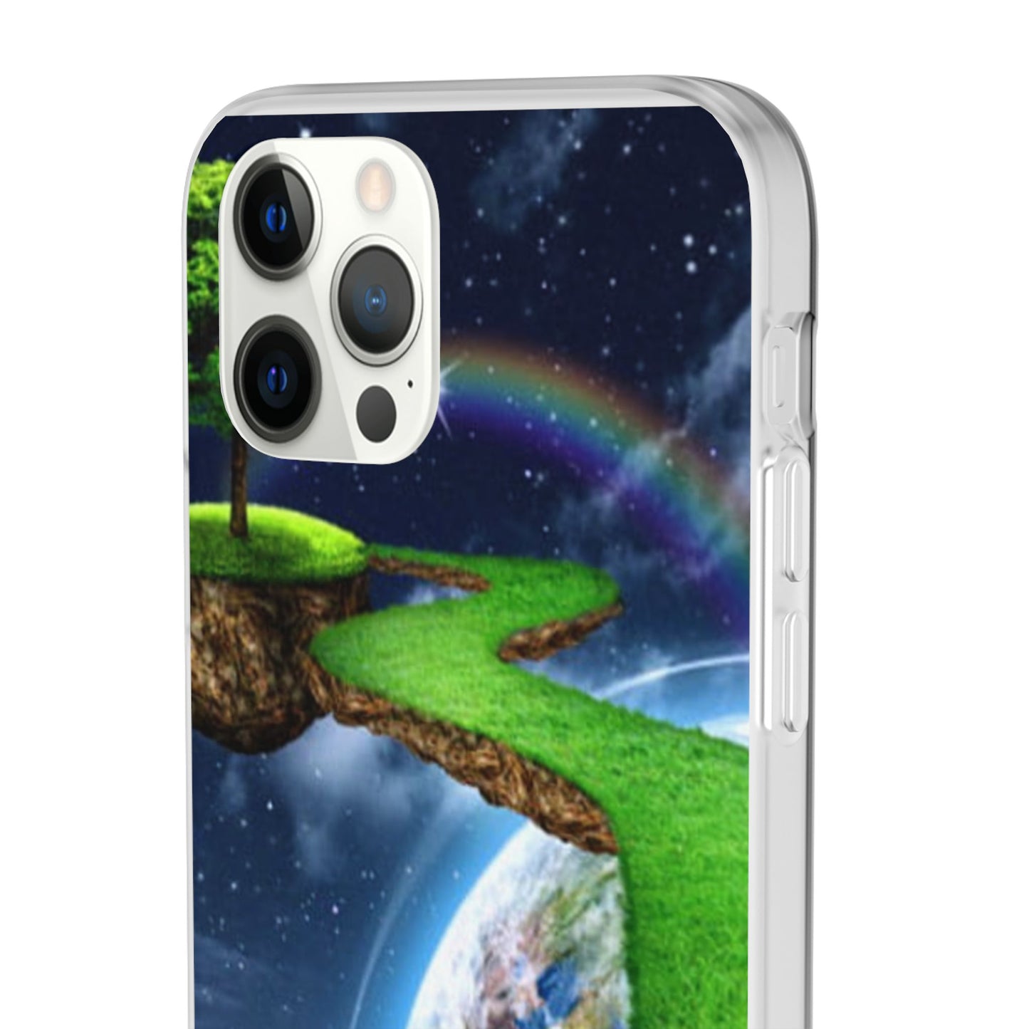 Dreamy Landscape Phone Case, Eco-Friendly Cell Phone Cover, Nature Inspired Gift, Aesthetic Mobile Case, Vibrant Rainbow Design