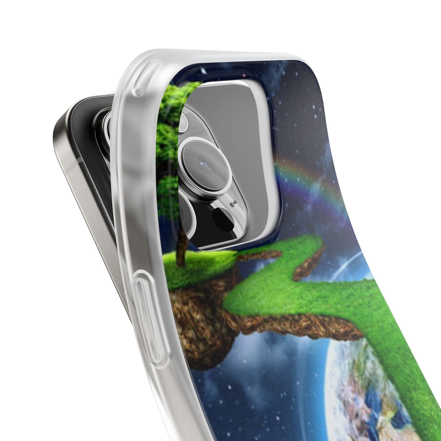 Dreamy Landscape Phone Case, Eco-Friendly Cell Phone Cover, Nature Inspired Gift, Aesthetic Mobile Case, Vibrant Rainbow Design