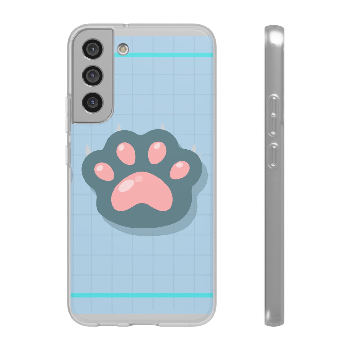 Paw Print Phone Case, Cute Pet Lover Flexi Cases, Dog Cat Accessory, Gift for Animal Lovers, Durable and Stylish Gadget Cover