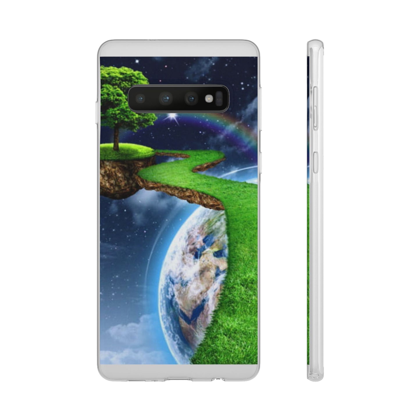 Dreamy Landscape Phone Case, Eco-Friendly Cell Phone Cover, Nature Inspired Gift, Aesthetic Mobile Case, Vibrant Rainbow Design