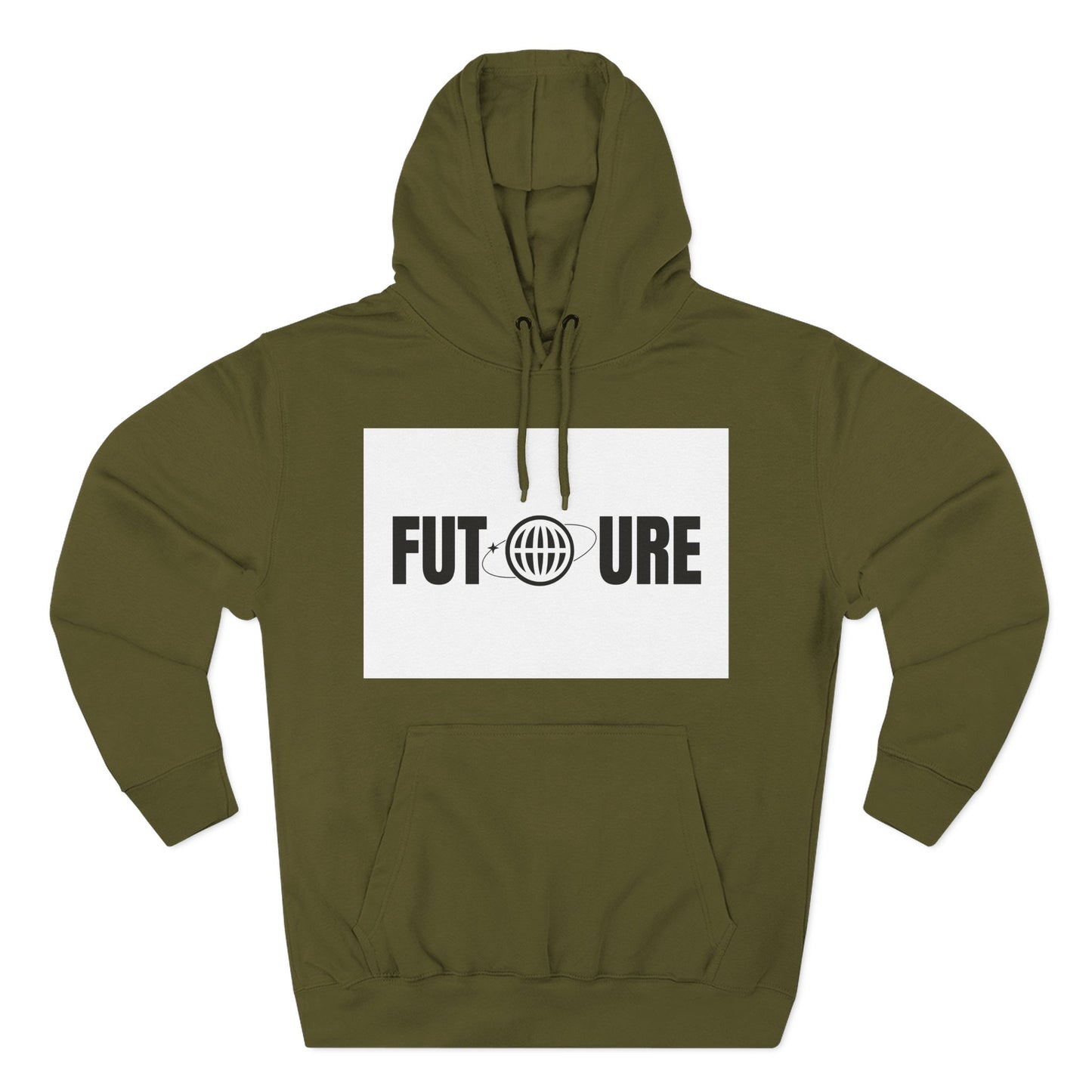 Futuristic Three-Panel Fleece Hoodie, Cozy Fashion, Streetwear Style, Gift for Trendsetters, Everyday Comfort