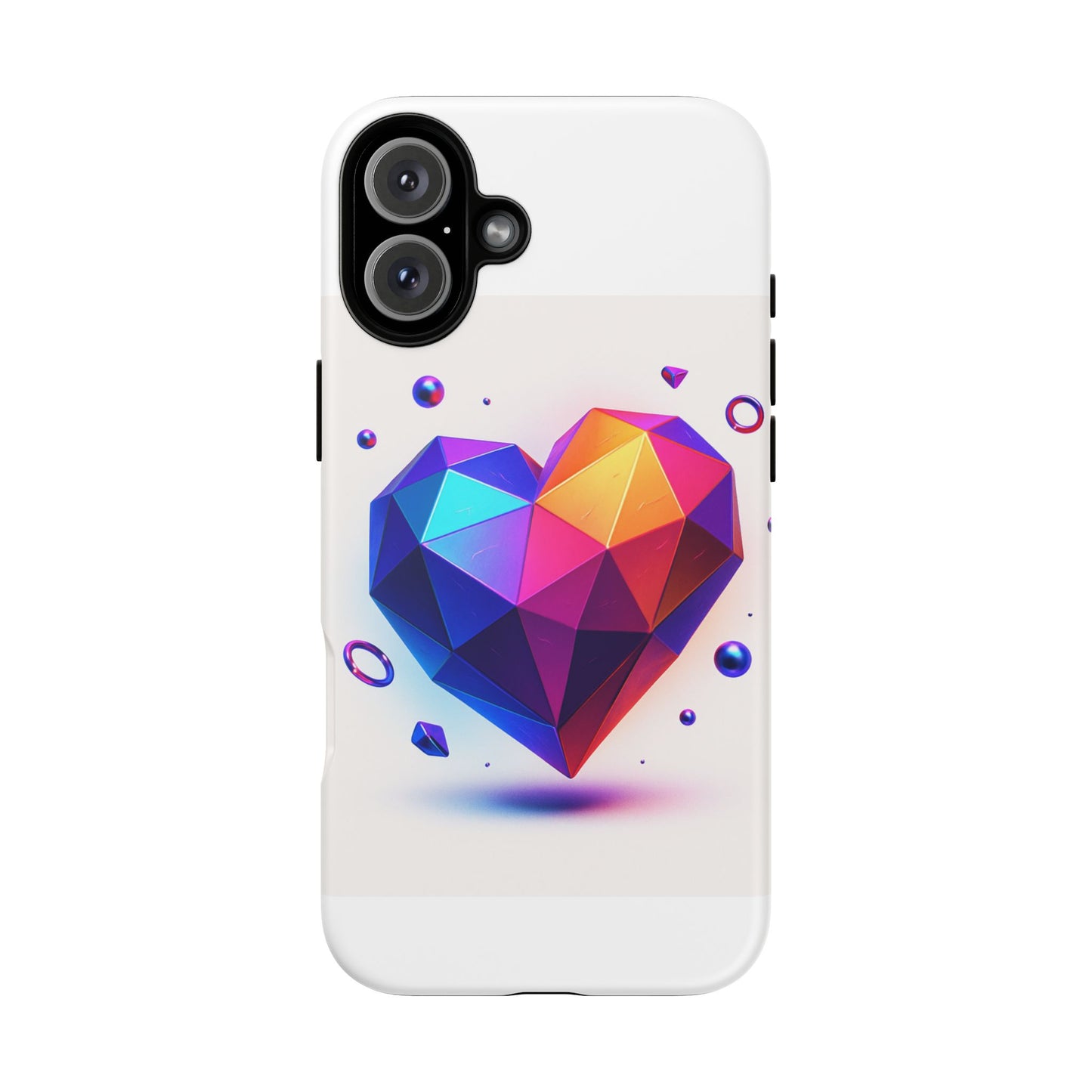 Vibrant Heart Phone Case, Tough Cases, Colorful Phone Cover, Unique Protector, Gift for Her, Cute Accessory