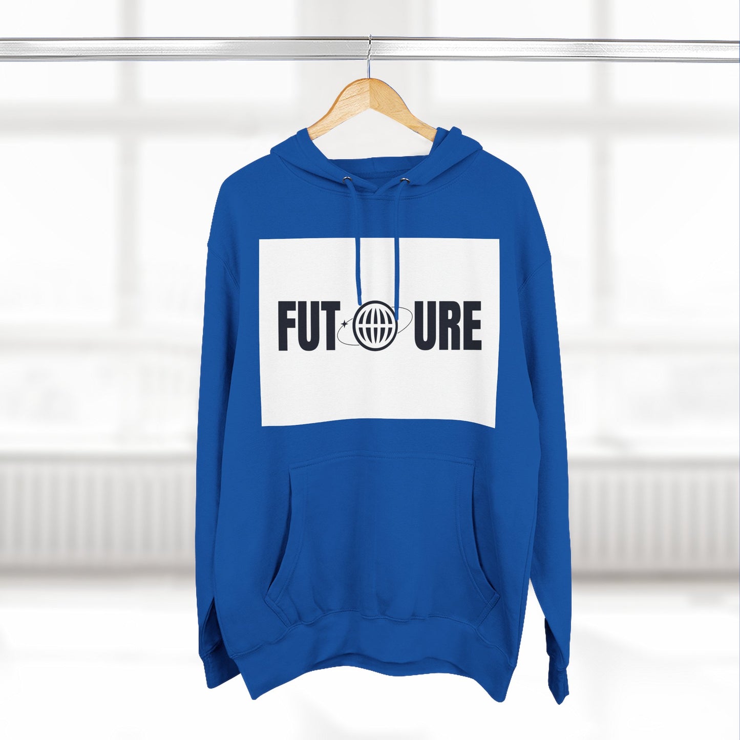 Futuristic Three-Panel Fleece Hoodie, Cozy Fashion, Streetwear Style, Gift for Trendsetters, Everyday Comfort