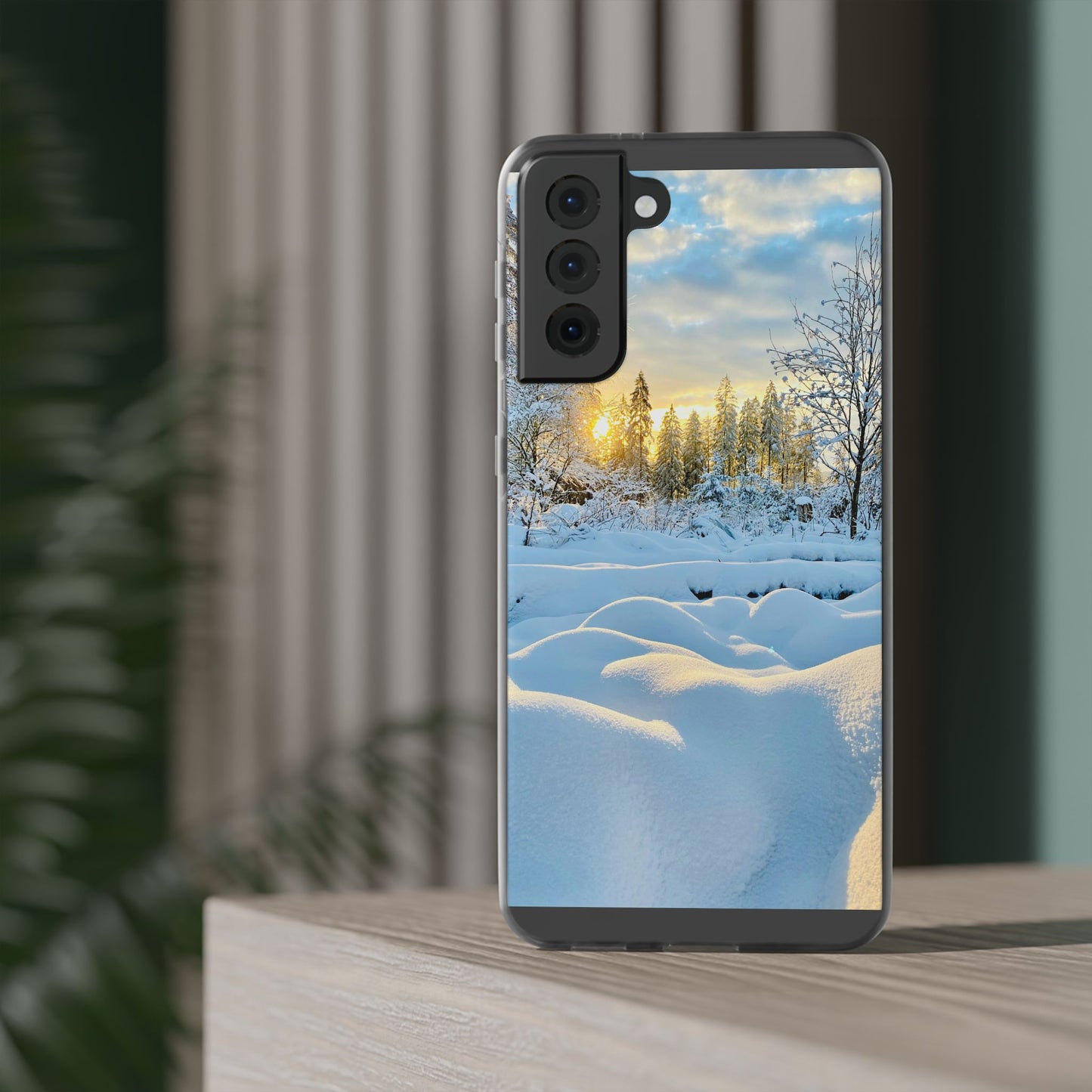 Winter Landscape Flexi Cases, Nature Phone Cover, Scenic Case, Holiday Gift, Seasonal Accessory, Outdoor Lover's Item