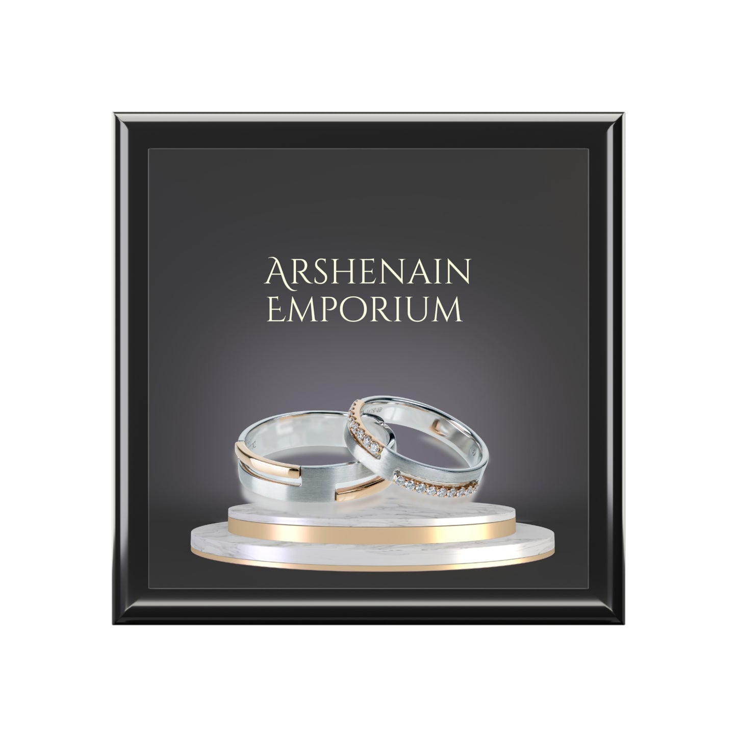 Elegant Black Jewelry Box for Rings and Keepsakes, Gift for Jewelry Lovers, Wedding, Anniversary, Storage Organizer