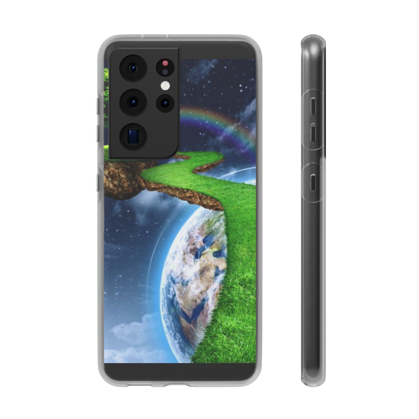 Dreamy Landscape Phone Case, Eco-Friendly Cell Phone Cover, Nature Inspired Gift, Aesthetic Mobile Case, Vibrant Rainbow Design