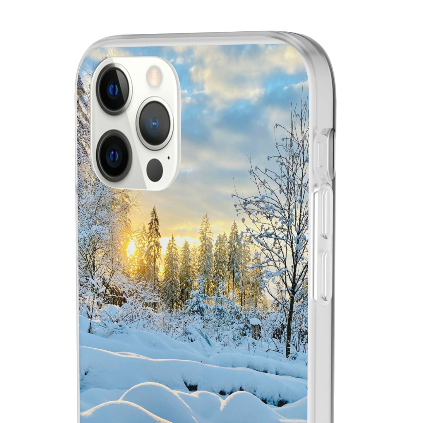 Winter Landscape Flexi Cases, Nature Phone Cover, Scenic Case, Holiday Gift, Seasonal Accessory, Outdoor Lover's Item