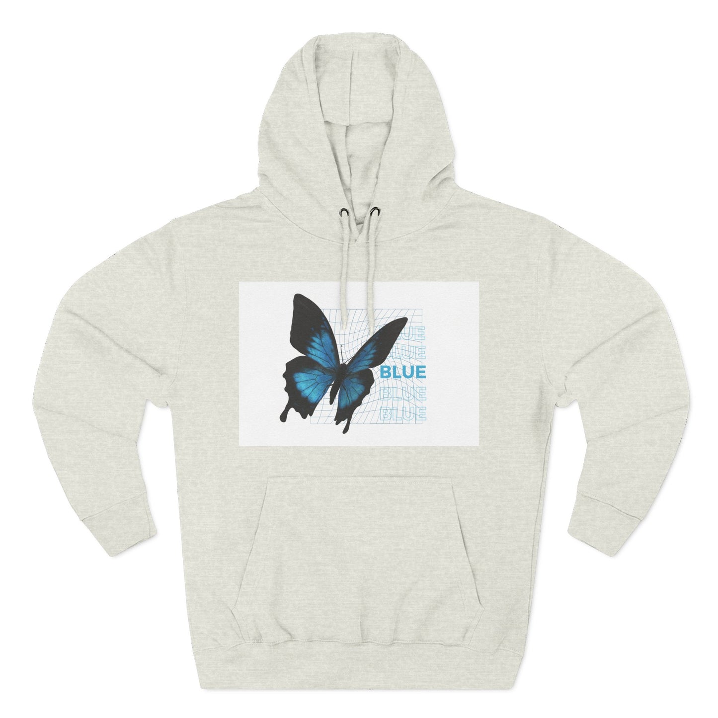 Butterfly Art Hoodie, Soft Fleece Sweatshirt, Gift for Nature Lovers, Stylish Casual Wear, Cozy Trendy Winter Apparel