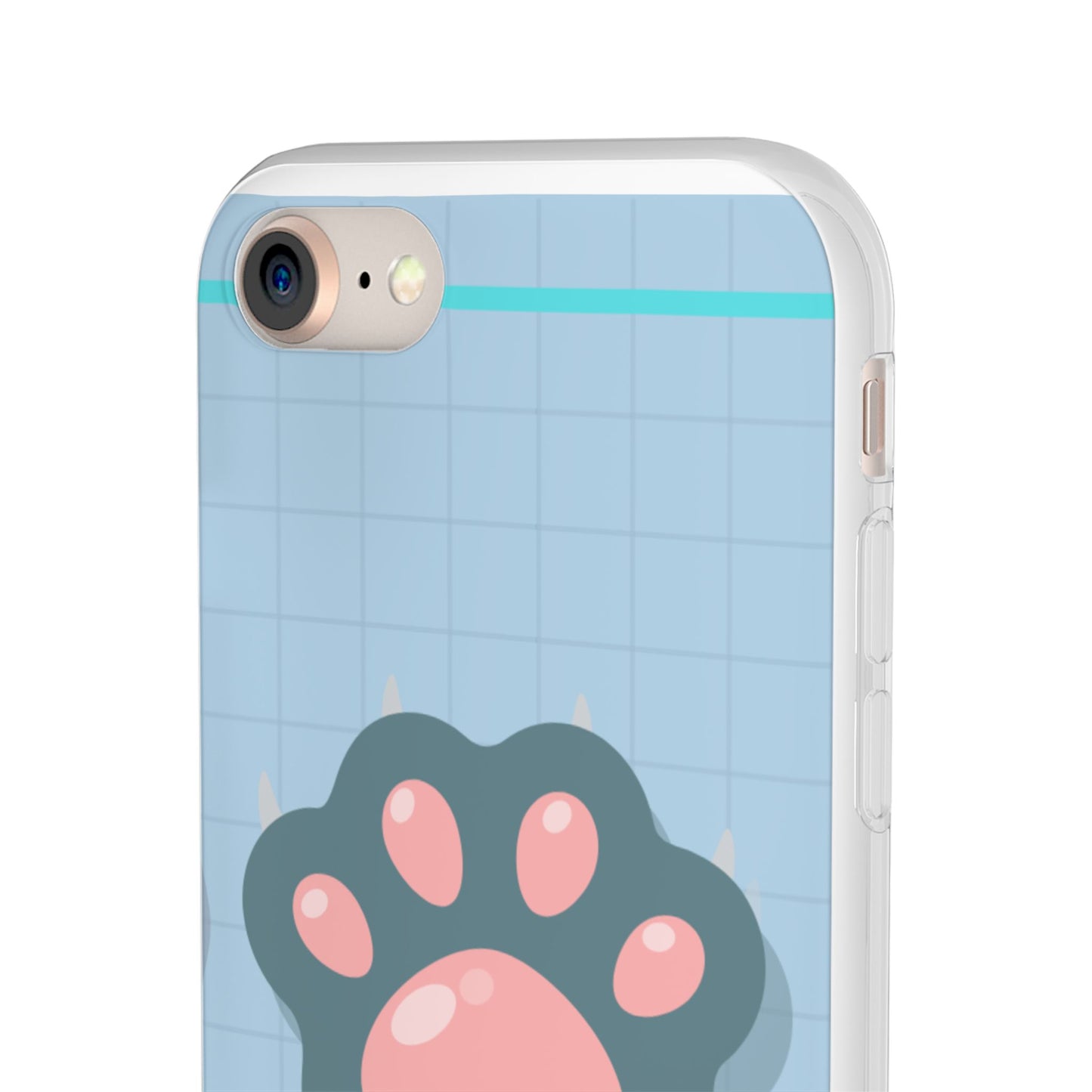 Paw Print Phone Case, Cute Pet Lover Flexi Cases, Dog Cat Accessory, Gift for Animal Lovers, Durable and Stylish Gadget Cover