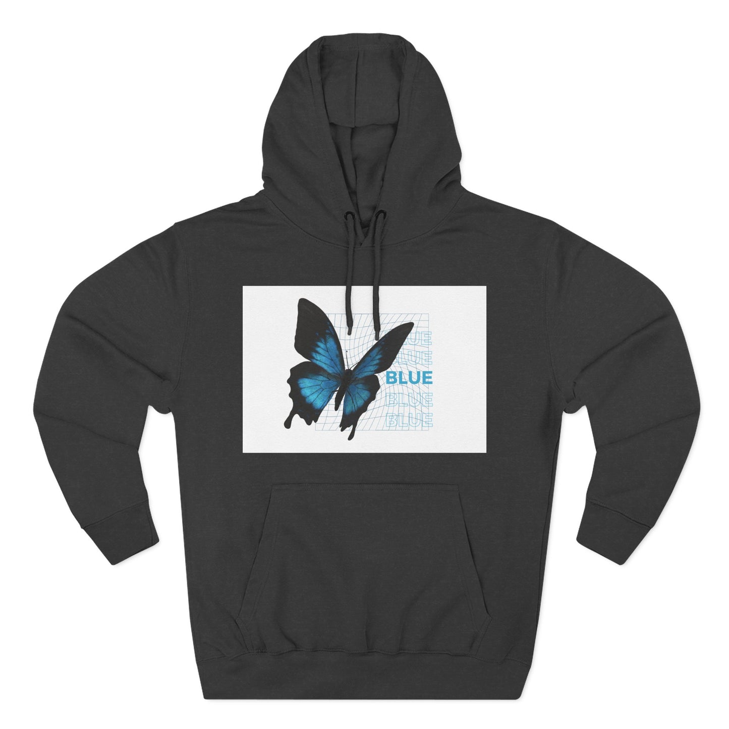 Butterfly Art Hoodie, Soft Fleece Sweatshirt, Gift for Nature Lovers, Stylish Casual Wear, Cozy Trendy Winter Apparel