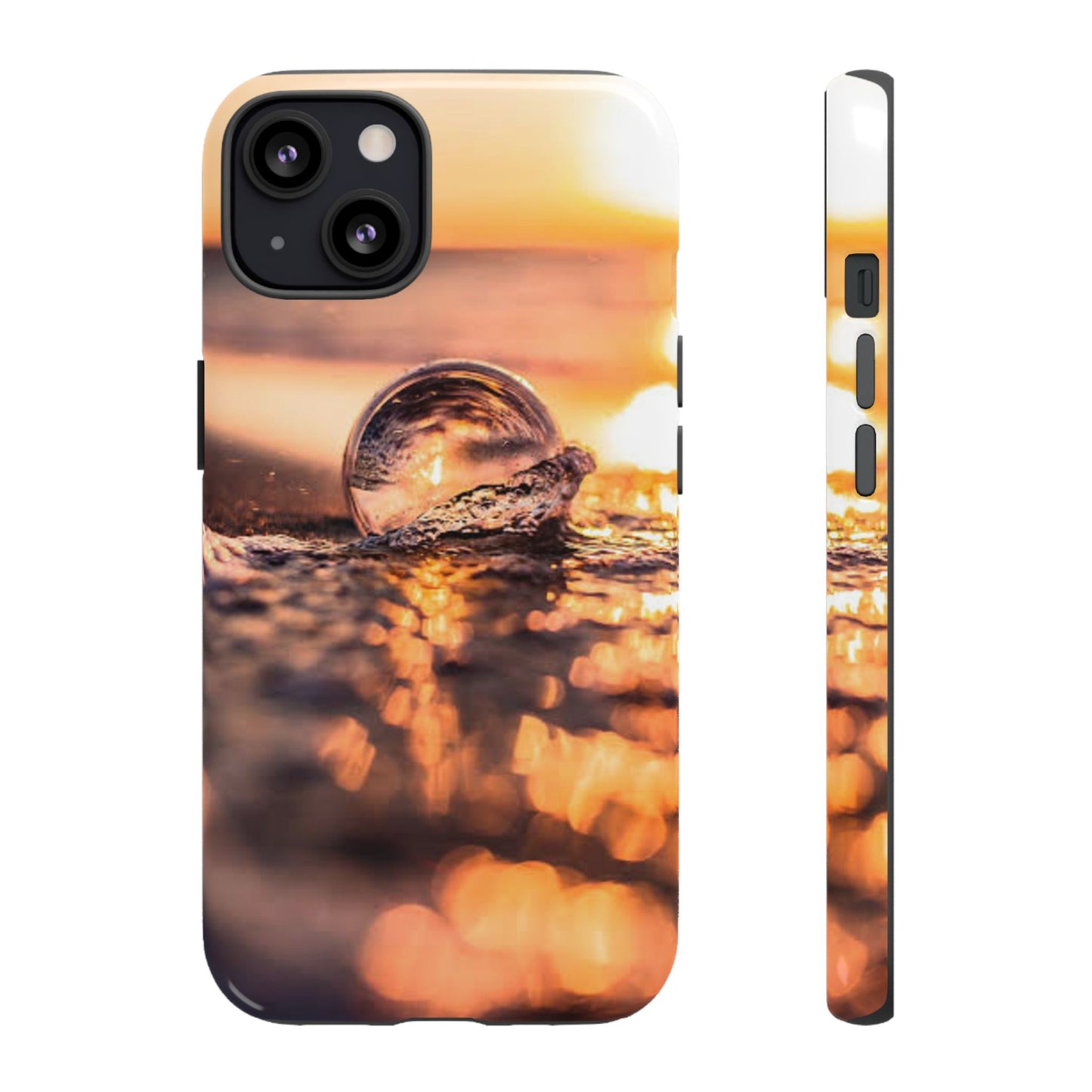 Sunset Bubble Phone Case, Tough Cases, Beach Lover Gift, Summer Vibes, Cell Phone Accessories, Unique Design, Nature Photography