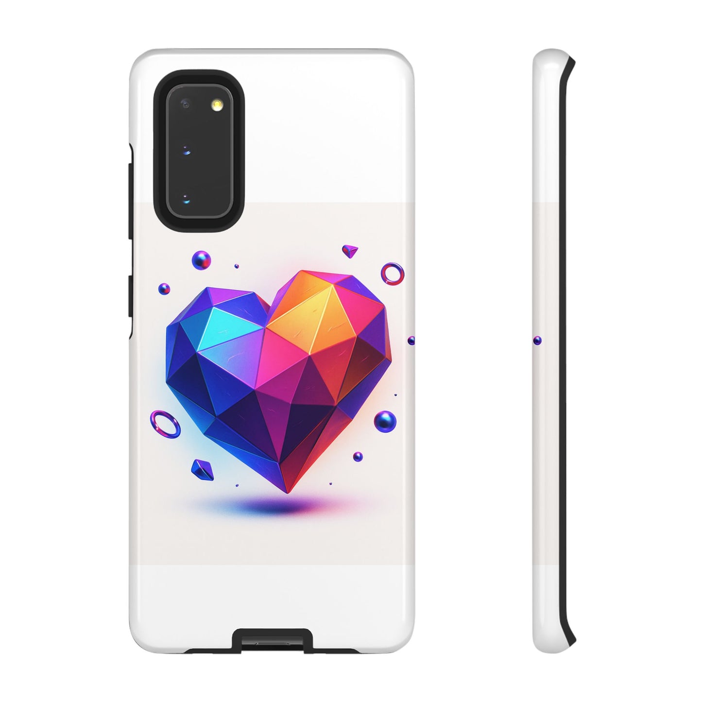 Vibrant Heart Phone Case, Tough Cases, Colorful Phone Cover, Unique Protector, Gift for Her, Cute Accessory